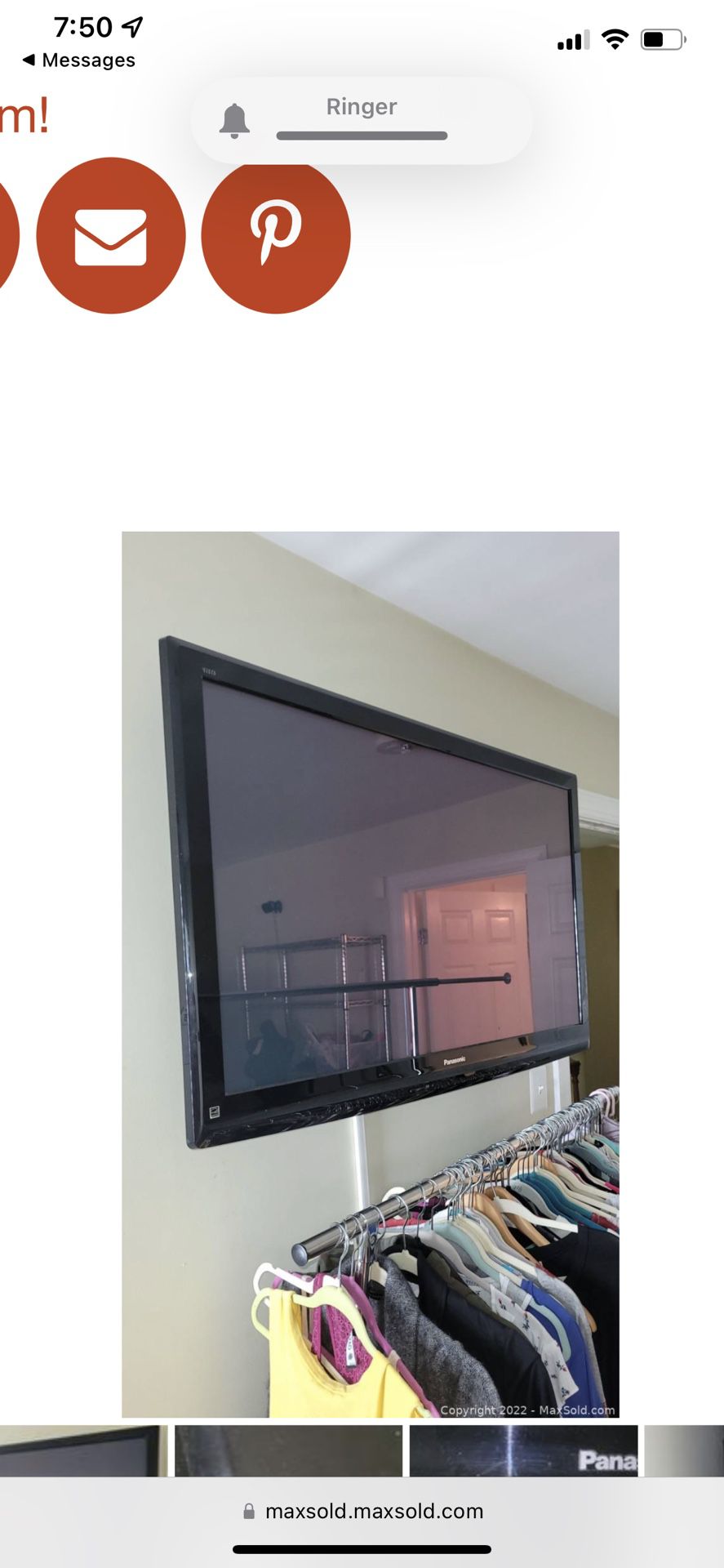 Panasonic 50in flat-screen TV