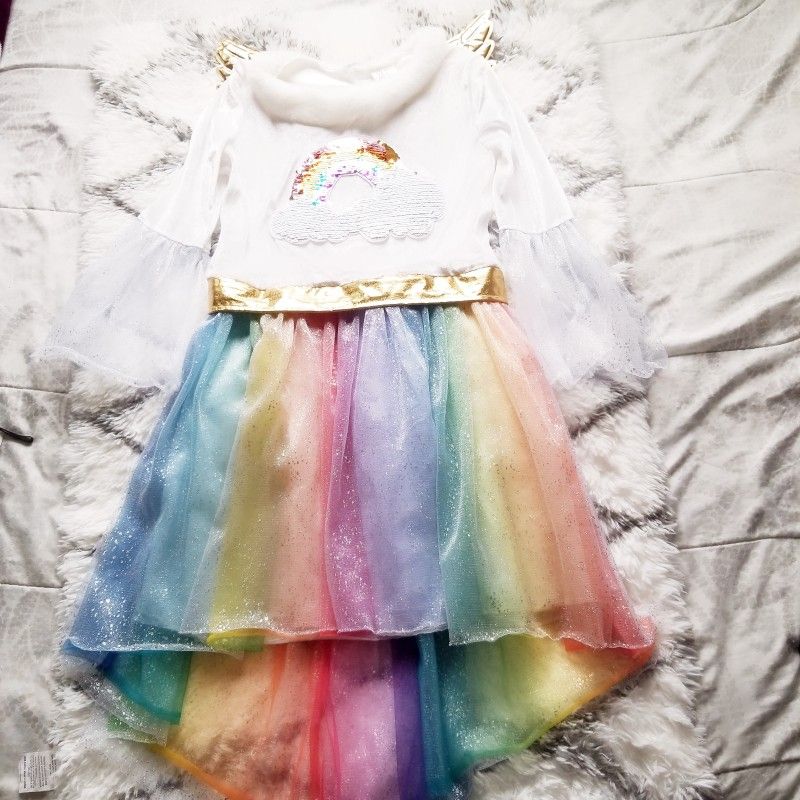 Rainbow Unicorn Dress Costume