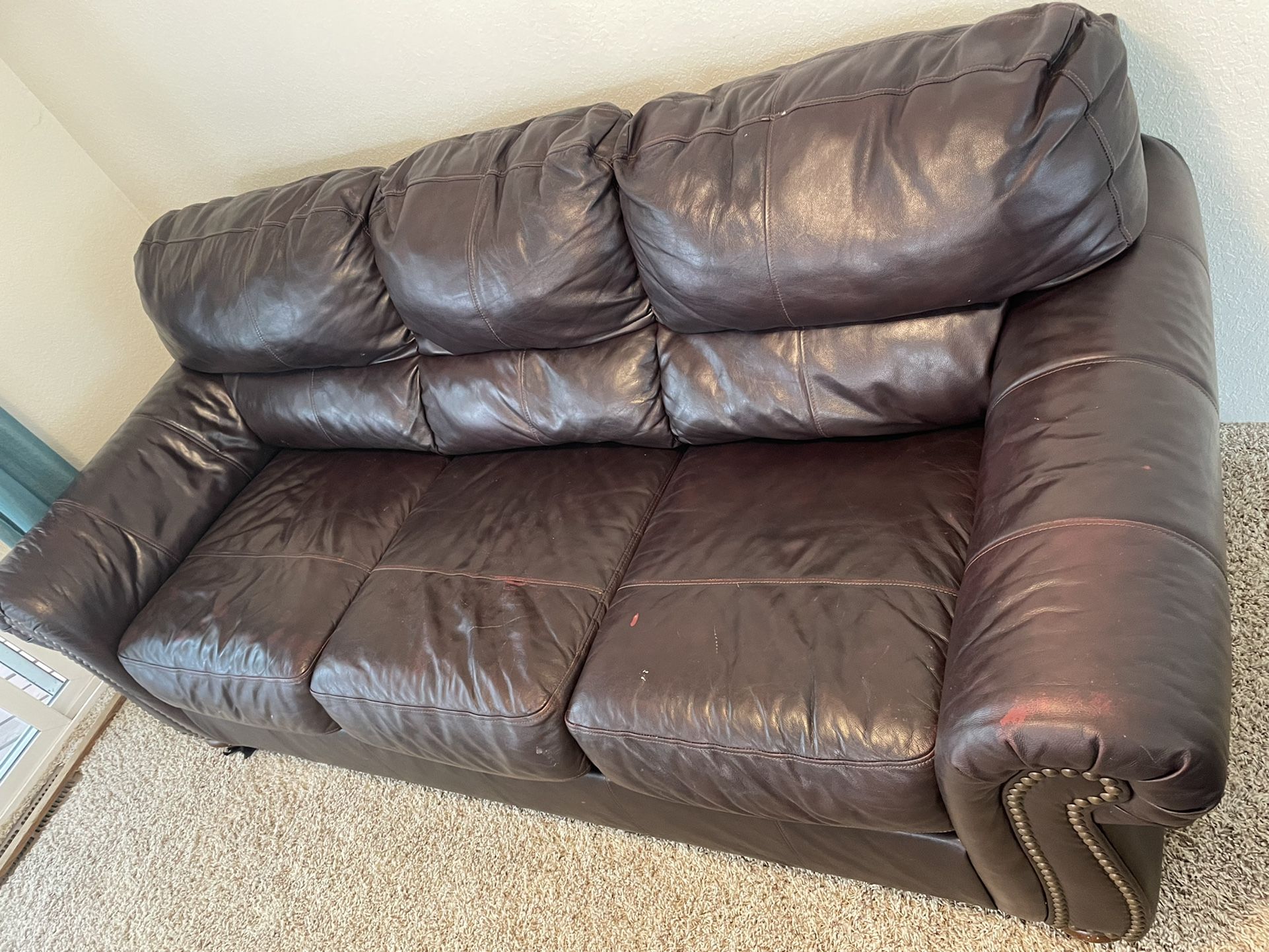 Ashley Furniture Leather Couch Set