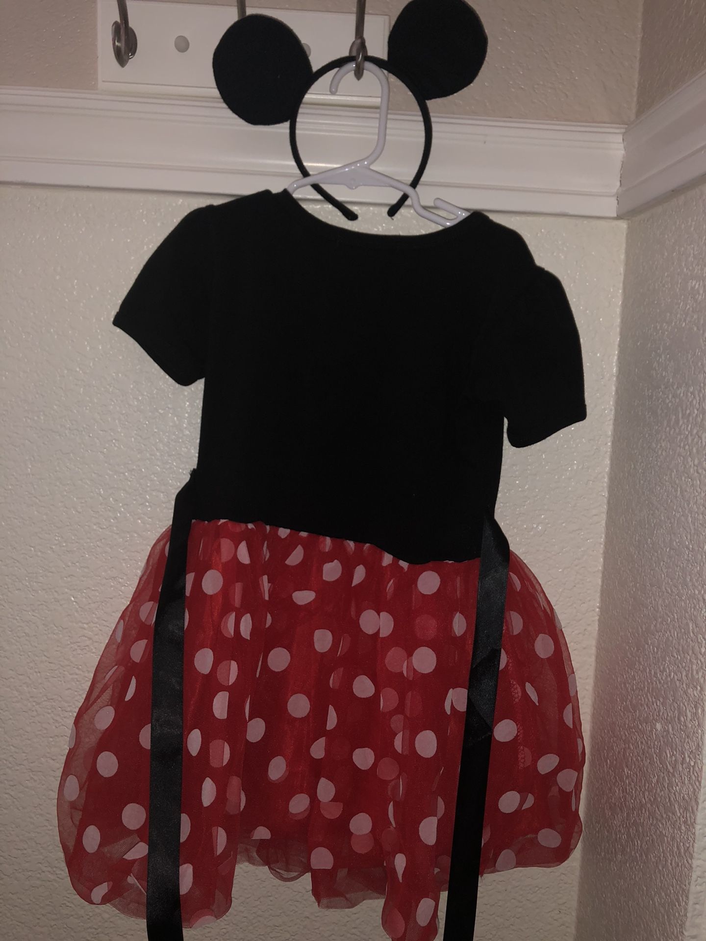 Minnie Mouse Dress with Ears Headband size 3T
