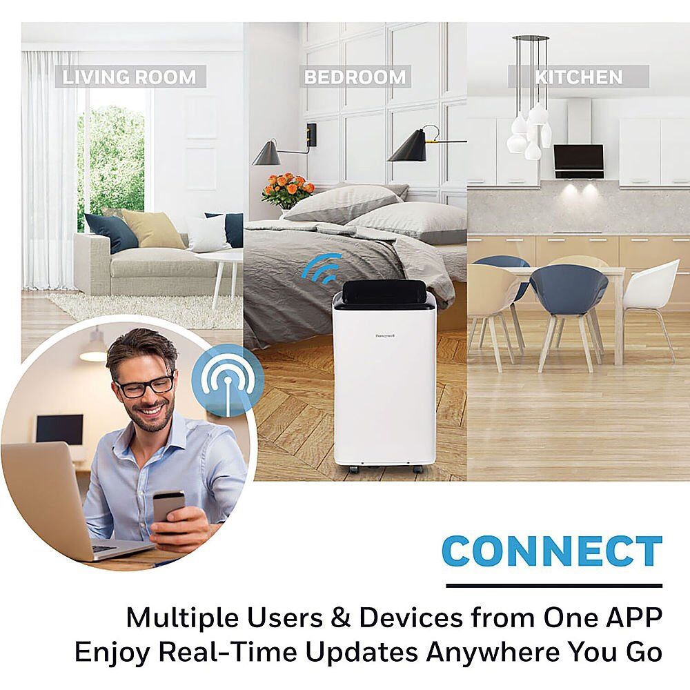 Honeywell 10,000 BTU Smart Wi-Fi Portable Air Conditioner, Dehumidifier & Fan
