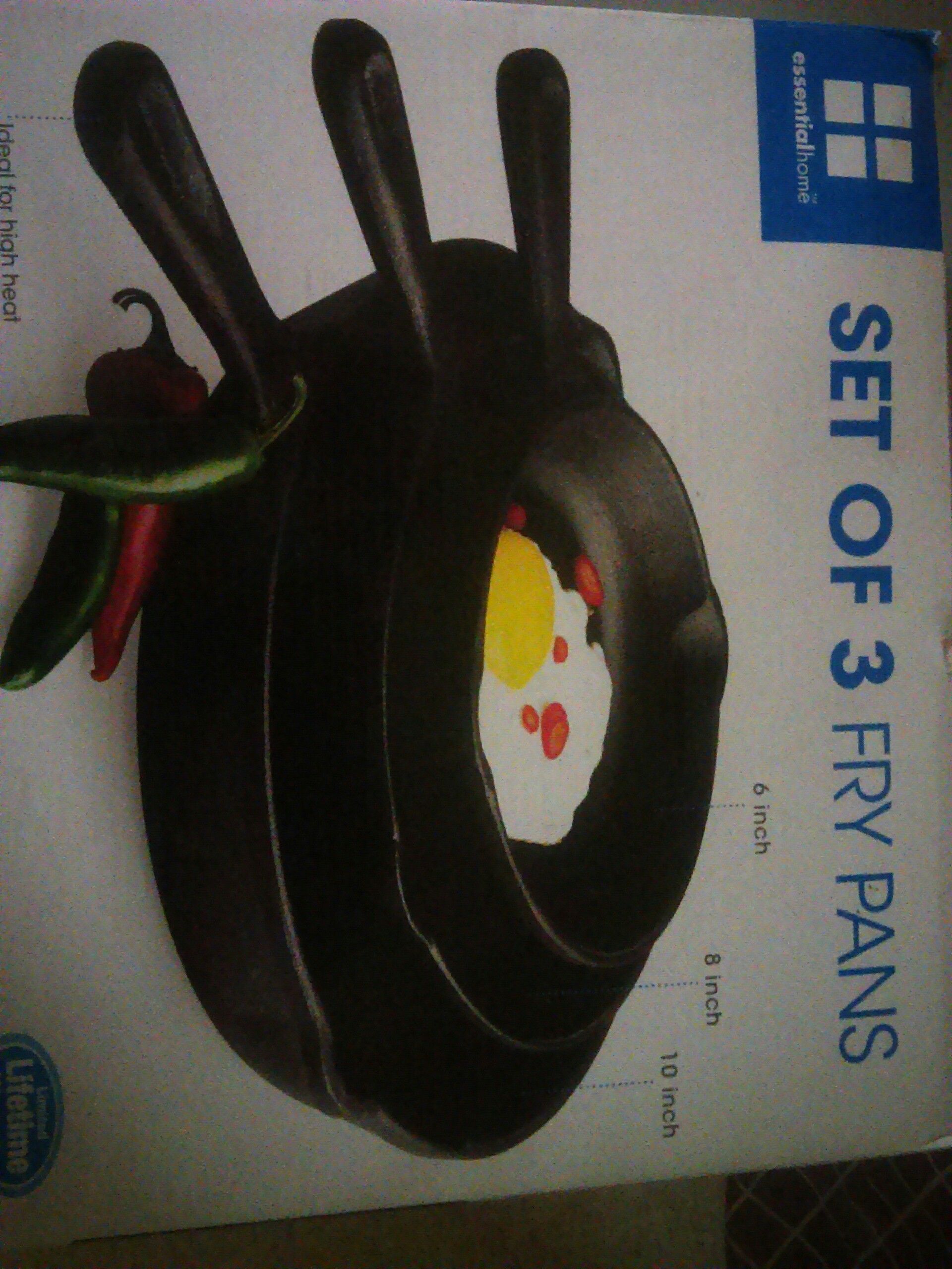 Cast iron fry pans