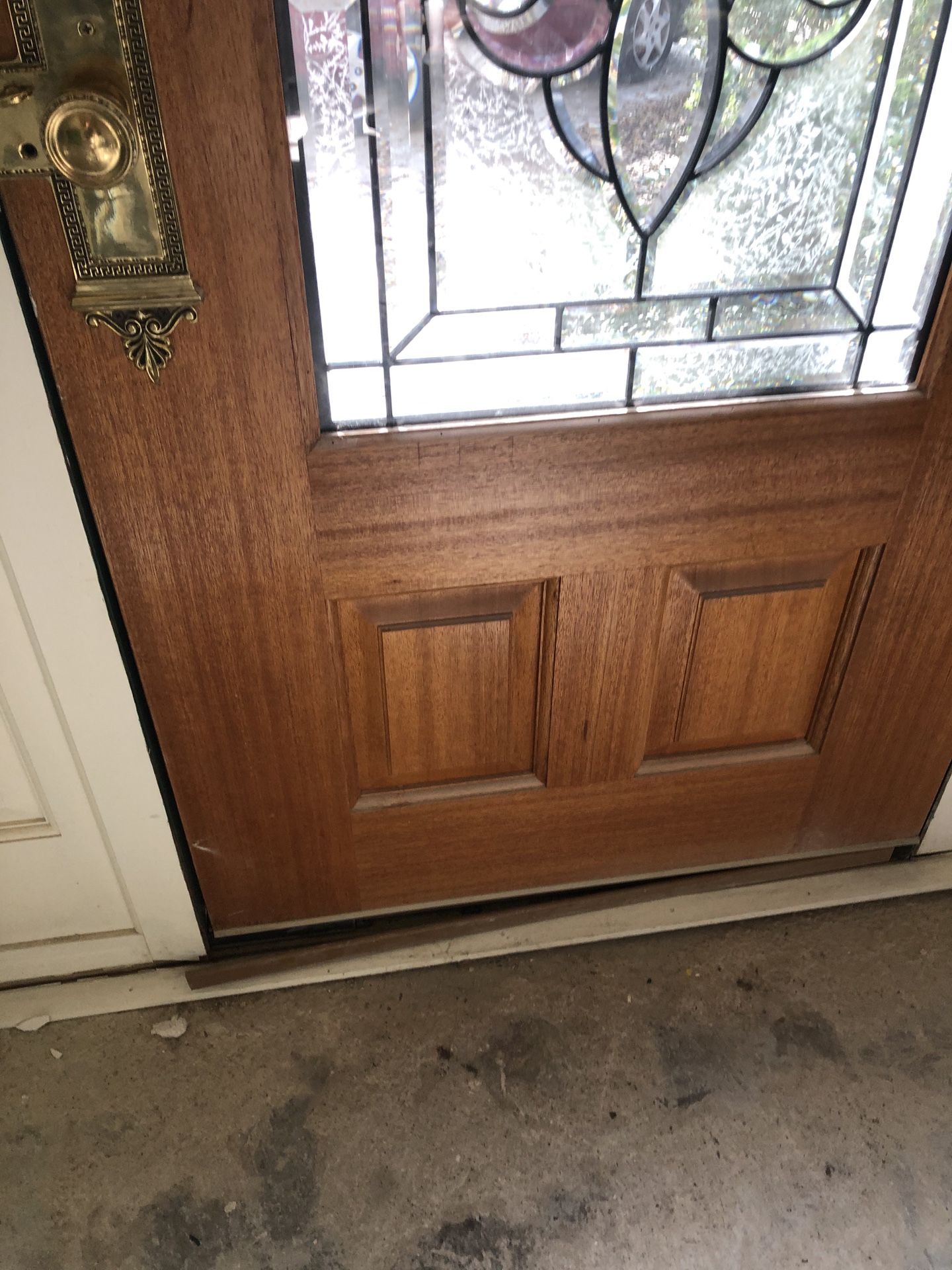 Solid Wood Front Door with Sidelights 72”w x 83”h - only $750