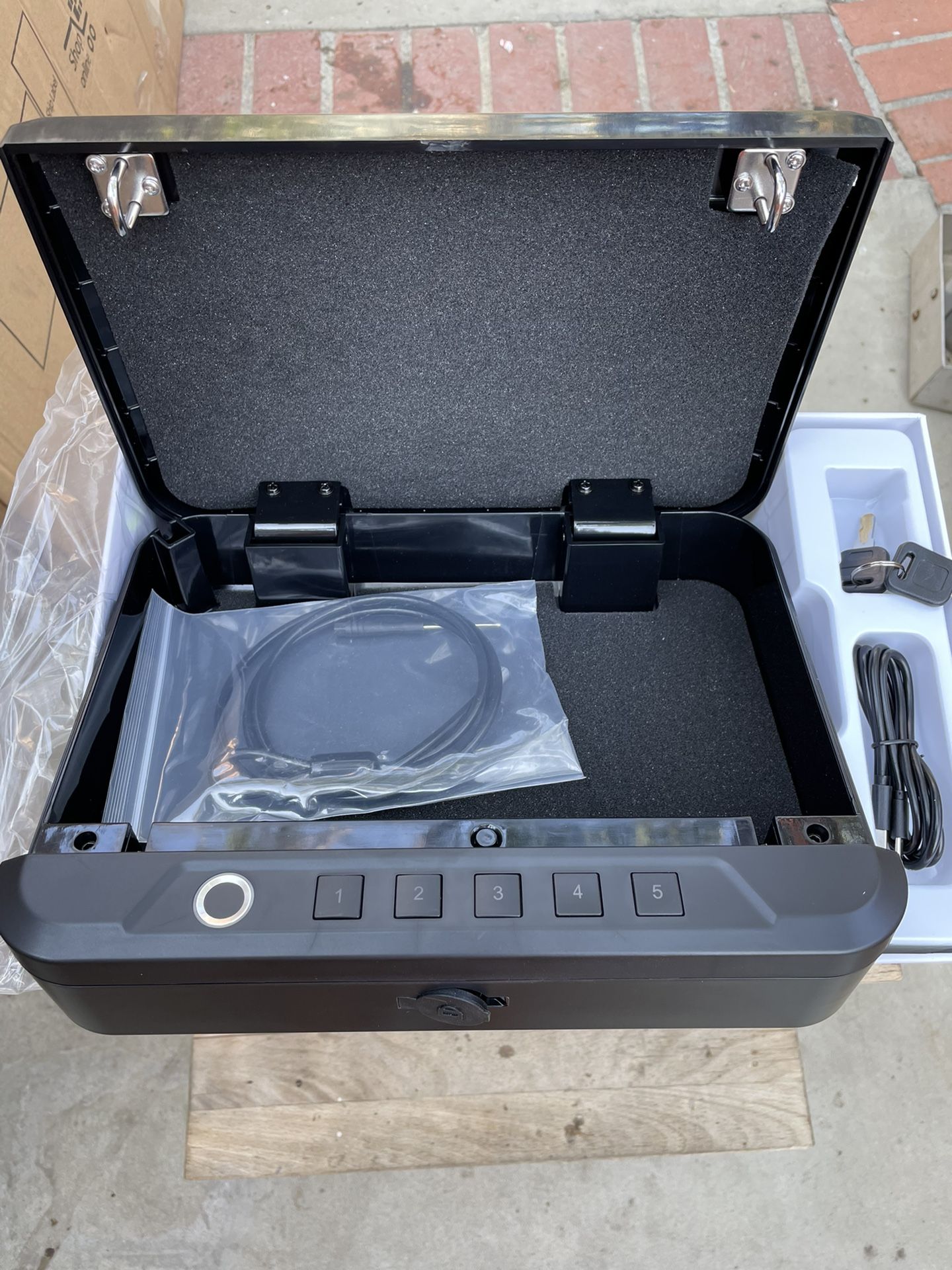 Safe Box With Biometric Fingerprint Key Lock And App