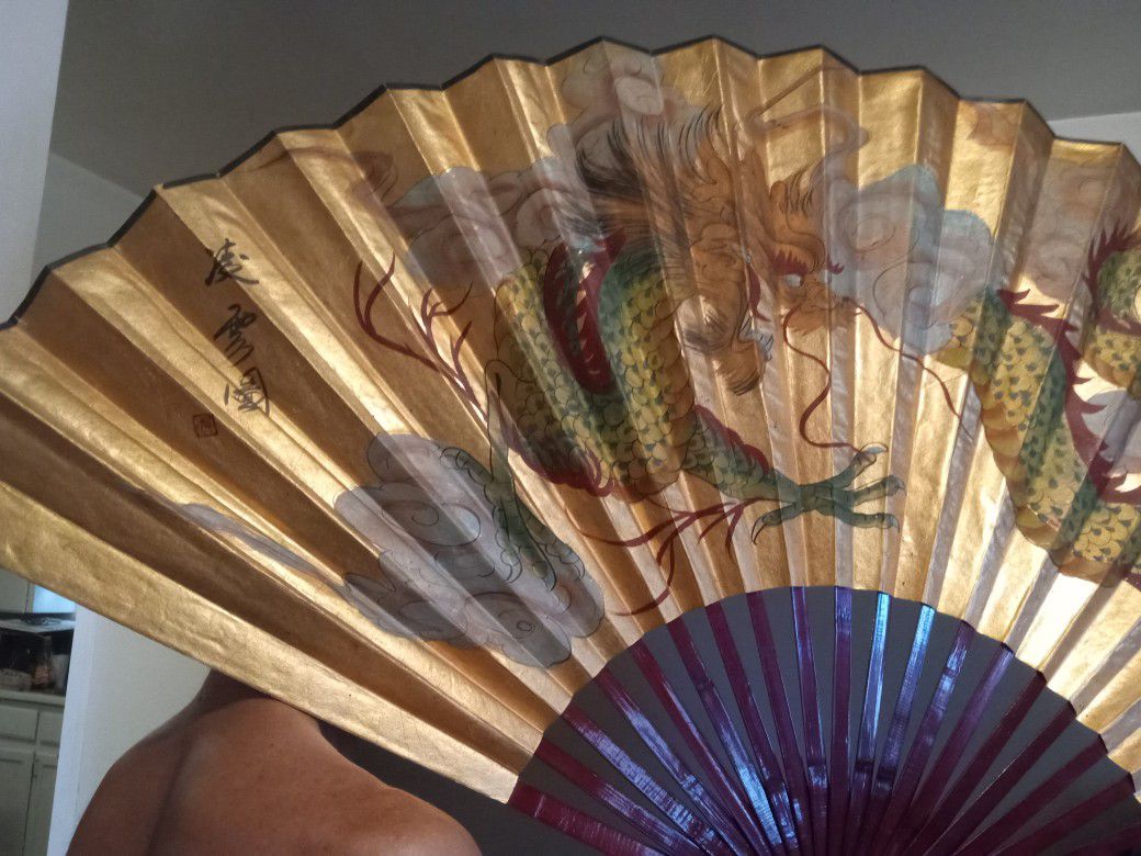Big Chinese Hanging Fan For Decoration