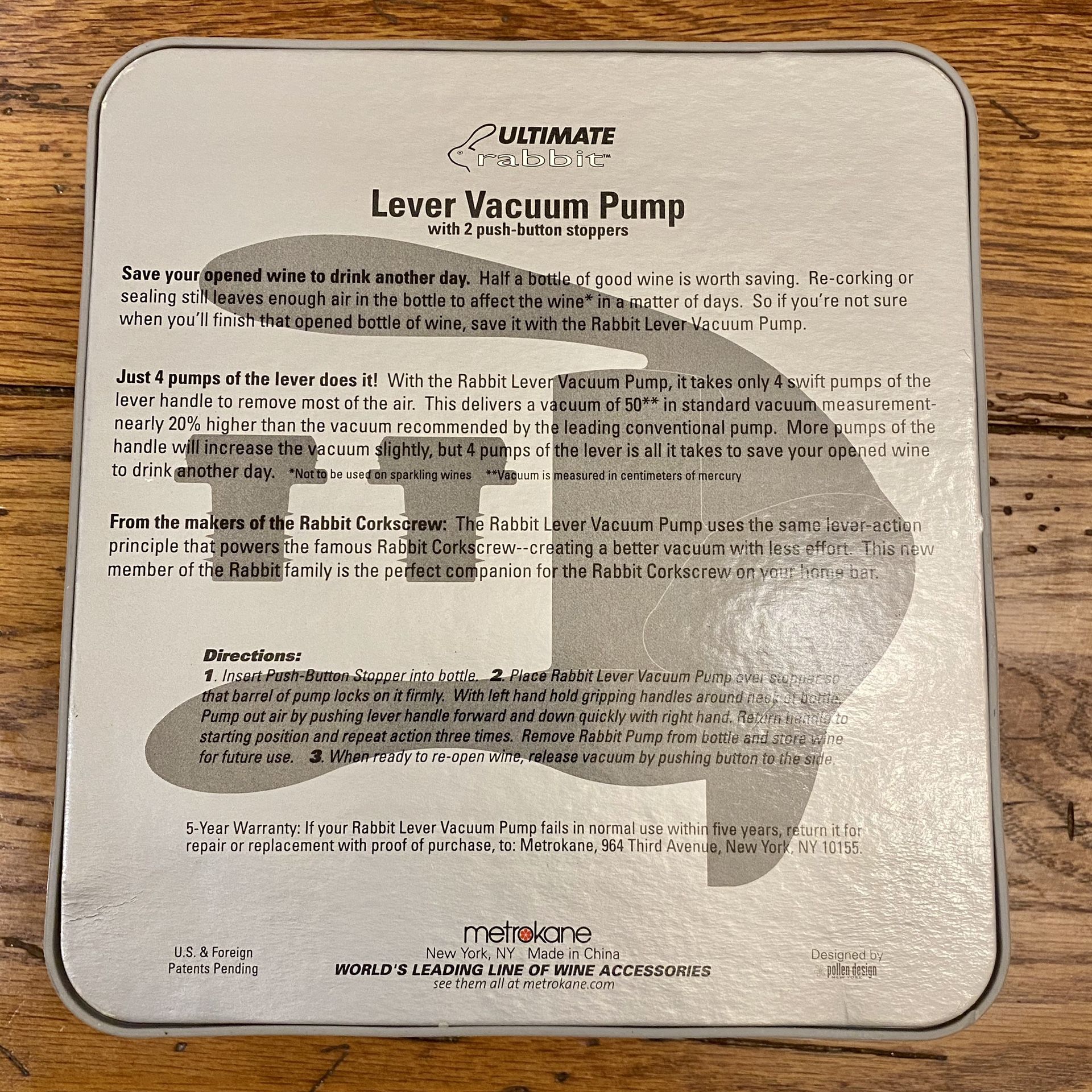 Ultimate Rabbit Lever Vacuum Pump