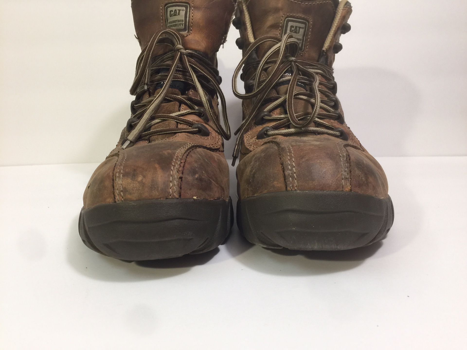 Caterpillar ASTM F2413 Steel Toe Men's Size 11 Brown Leather Work