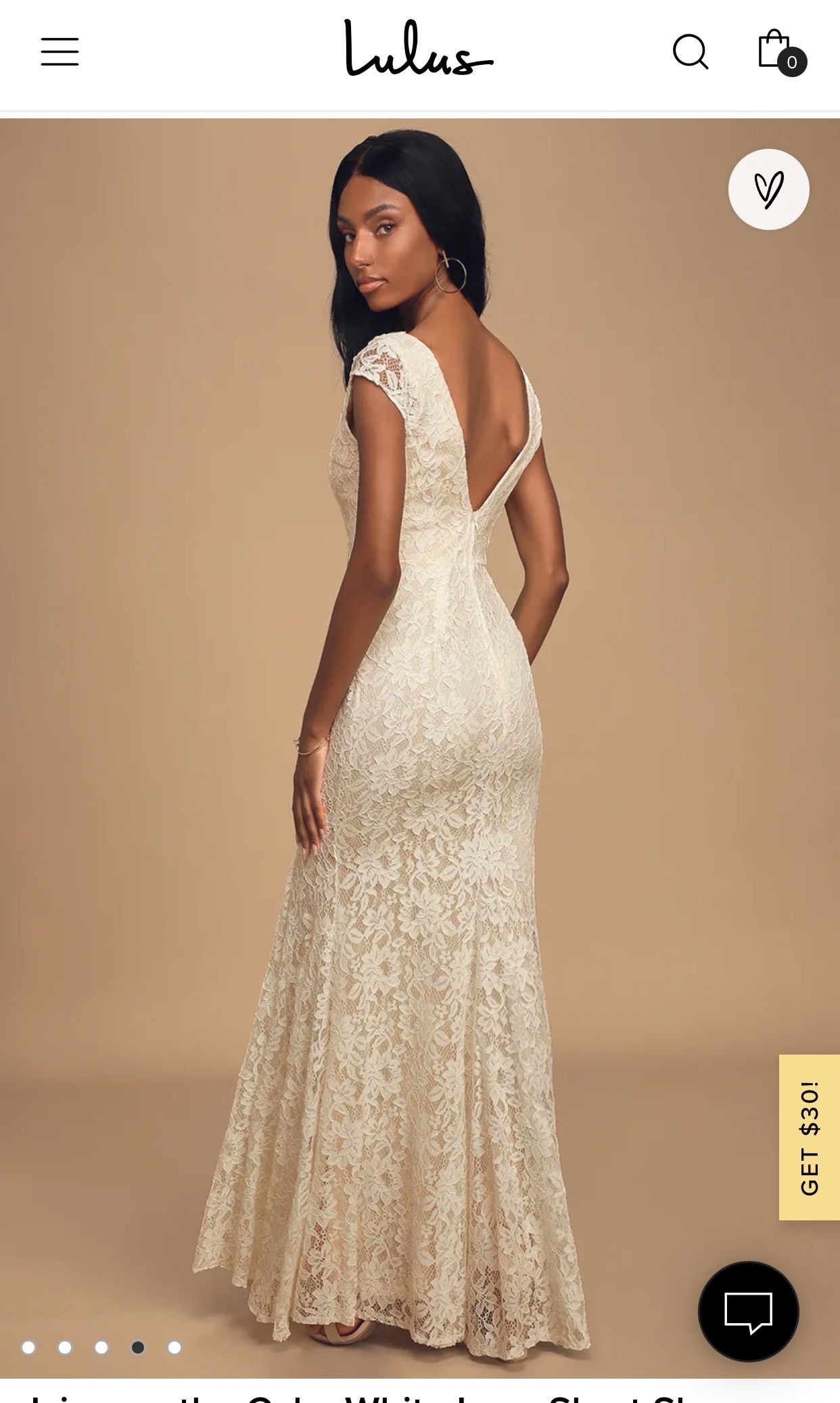 White Lace Short Sleeve Maxi Dress