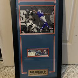 Odell Beckham Jr. “The Catch” Framed 8x10 w/ Replica Ticket From Game. Thumbnail