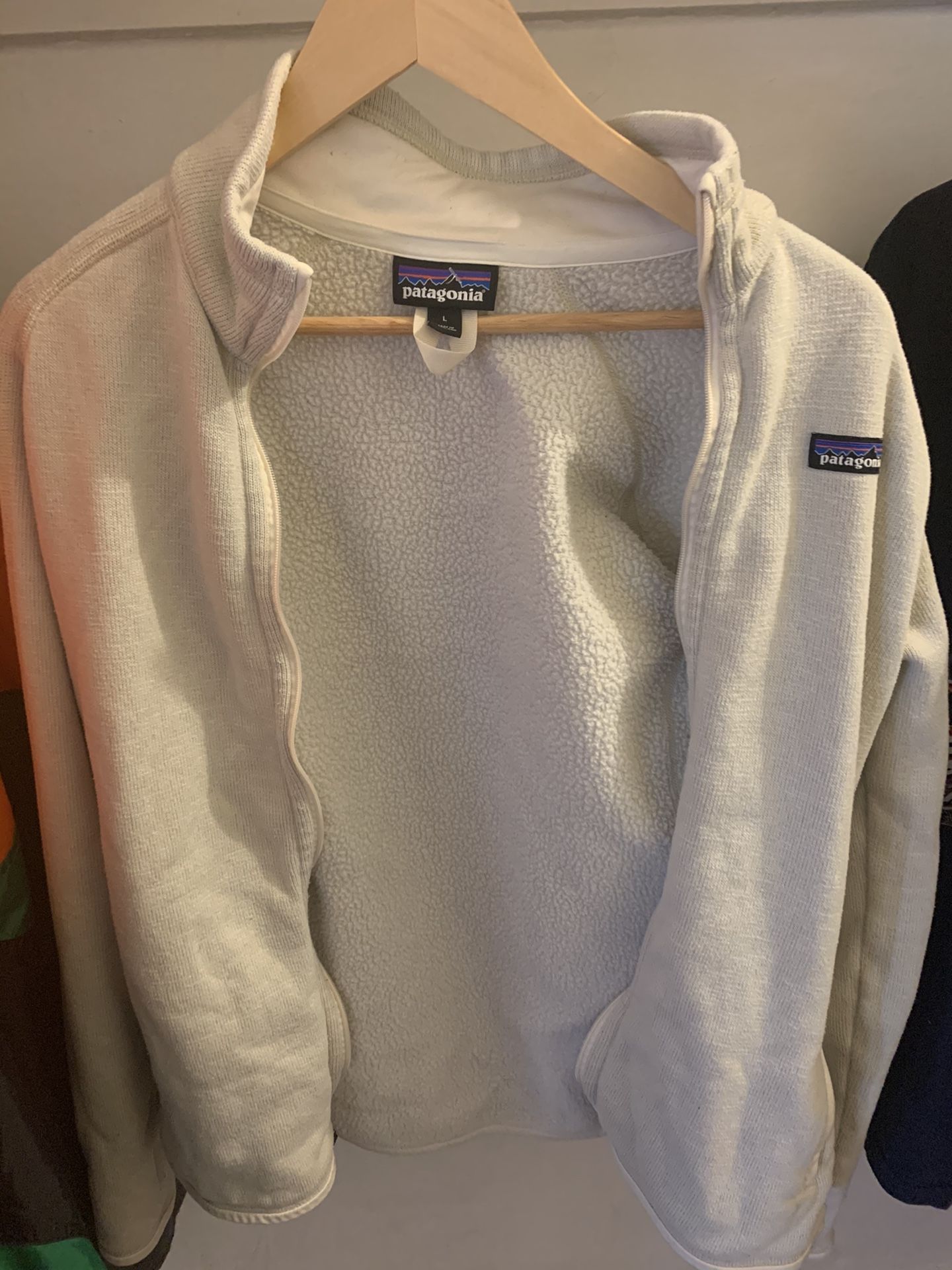 Mens Patagonia Fleece Jacket White Size L