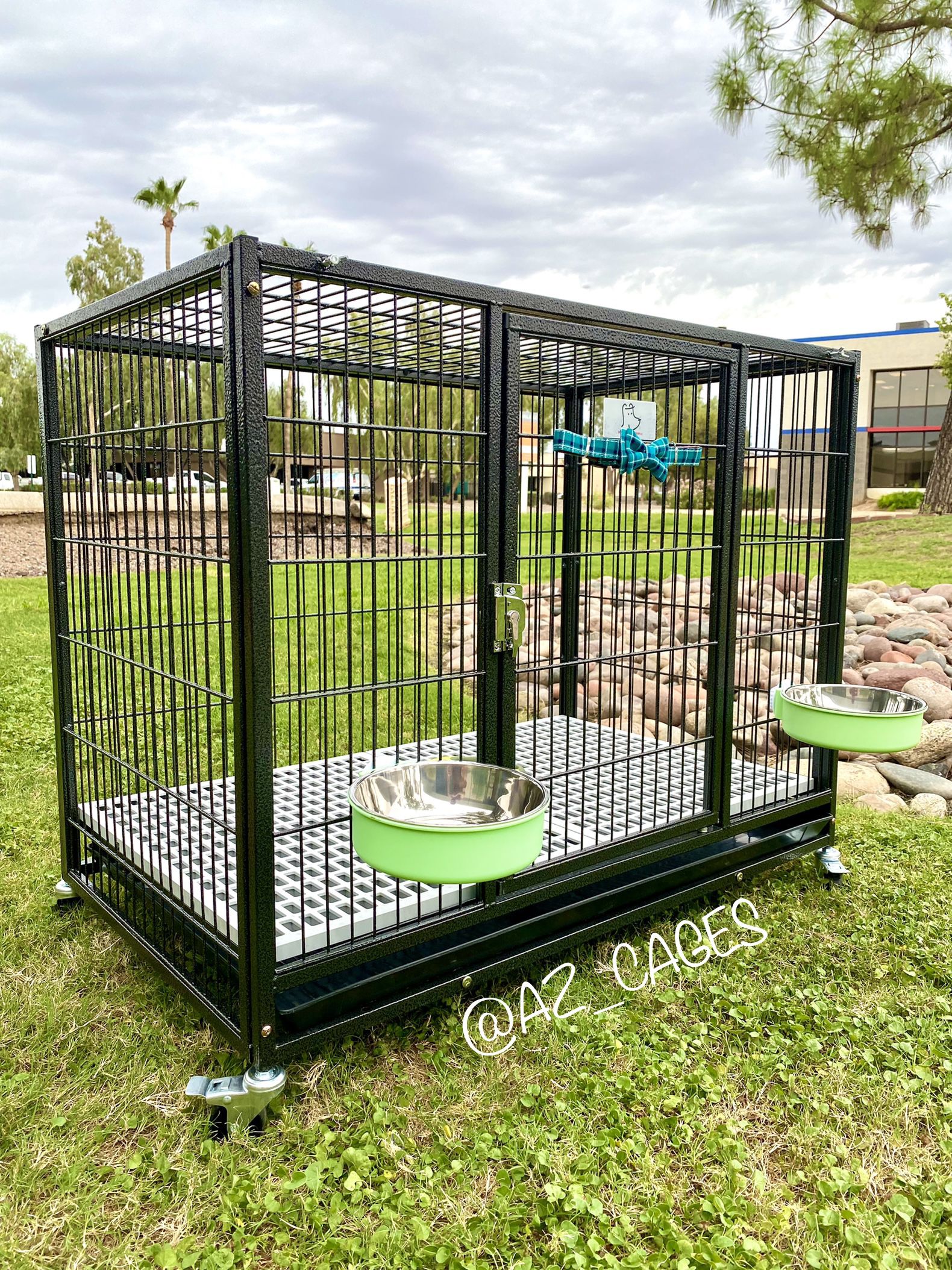 Brand New 37” Heavy Duty Dog Pet Kennel Crate Cage 🐶🐕‍🦺🐩 with Plastic Floor 🐾💟🐶 please see dimensions in second picture 🇺🇸 