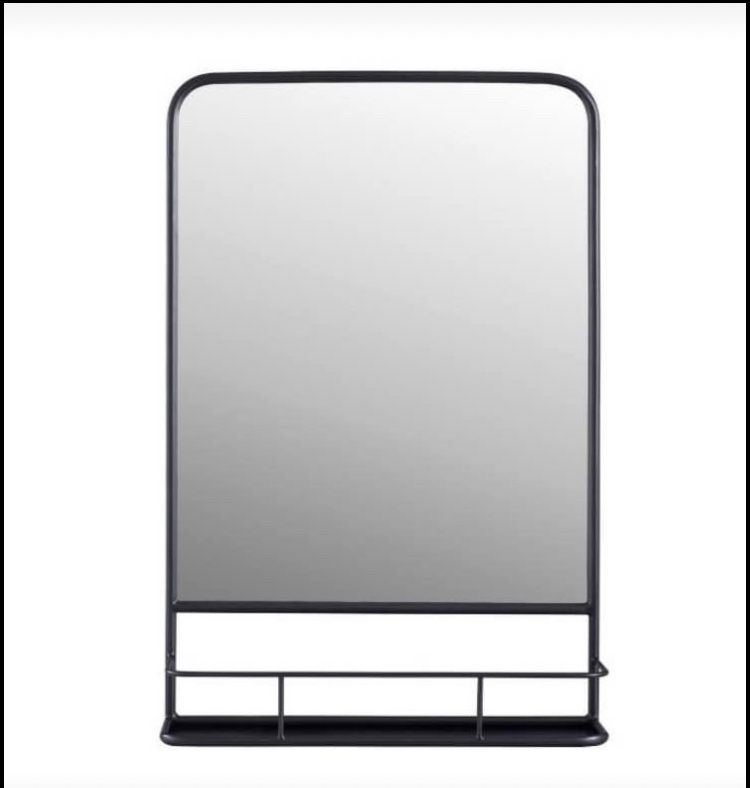 NEW Threshold 20” x 30” Pharmacy Mirror with Metal Shelf