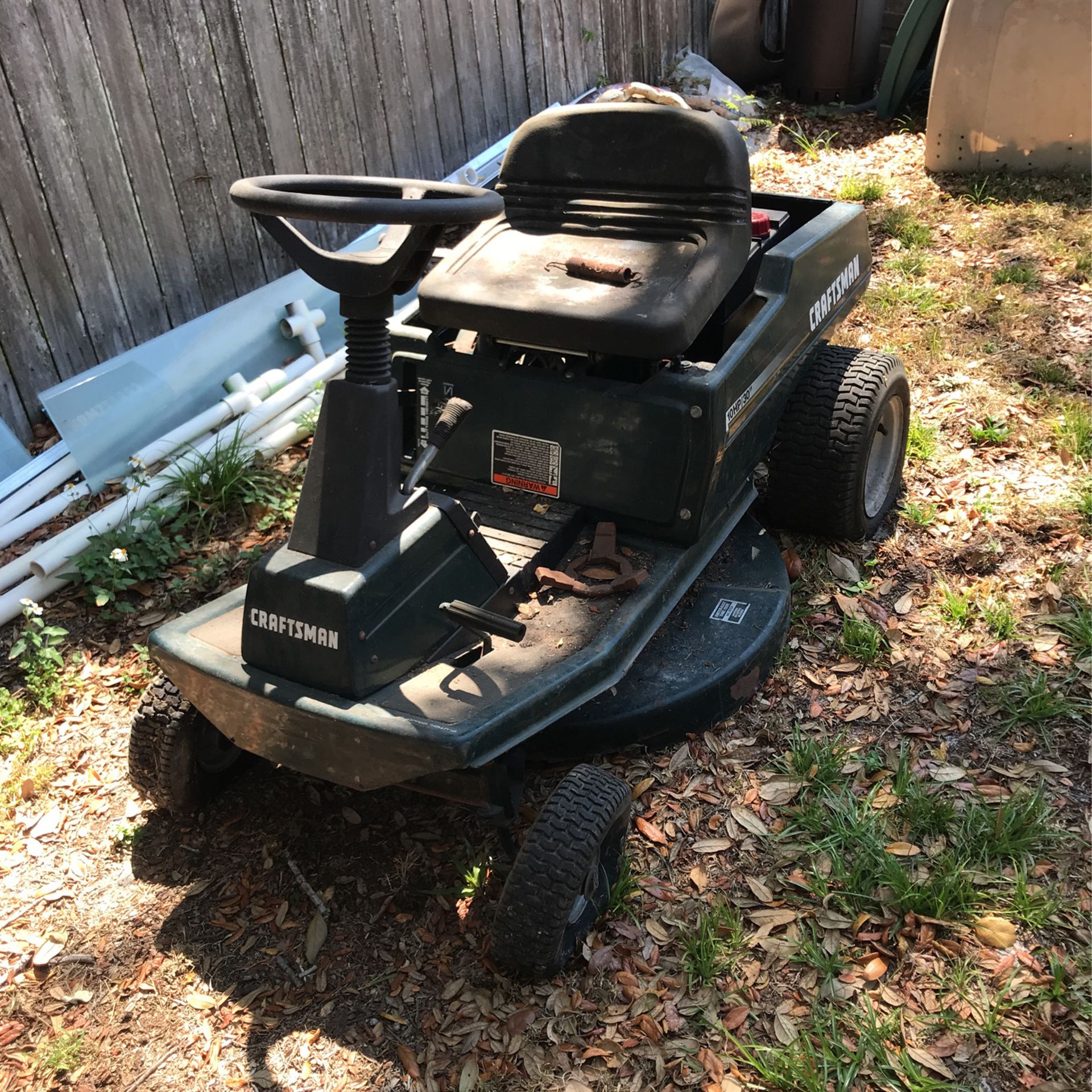 Craftsman Riding Lawnmower For Parts
