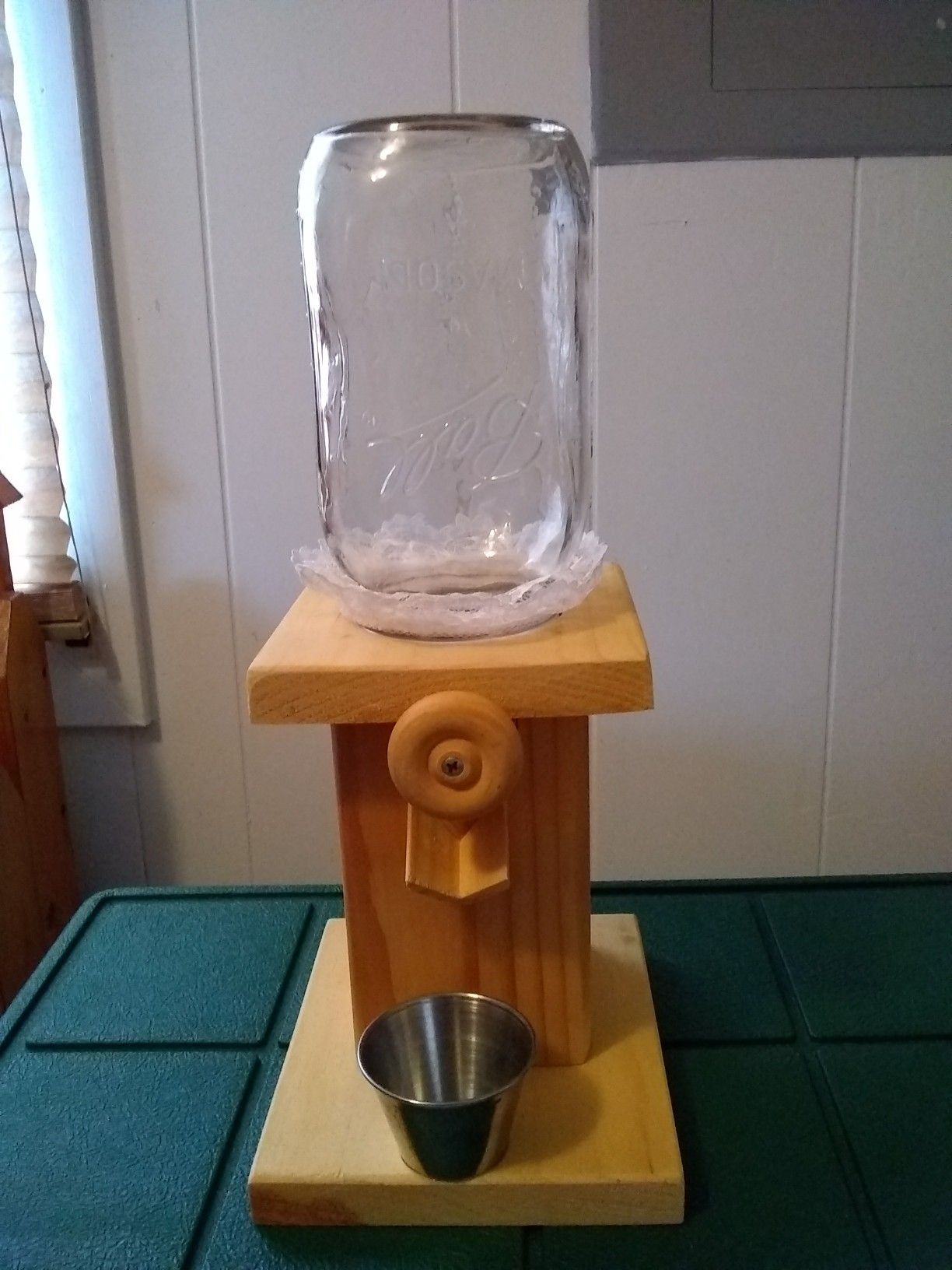 Homemade Ball Jar, candy dispenser