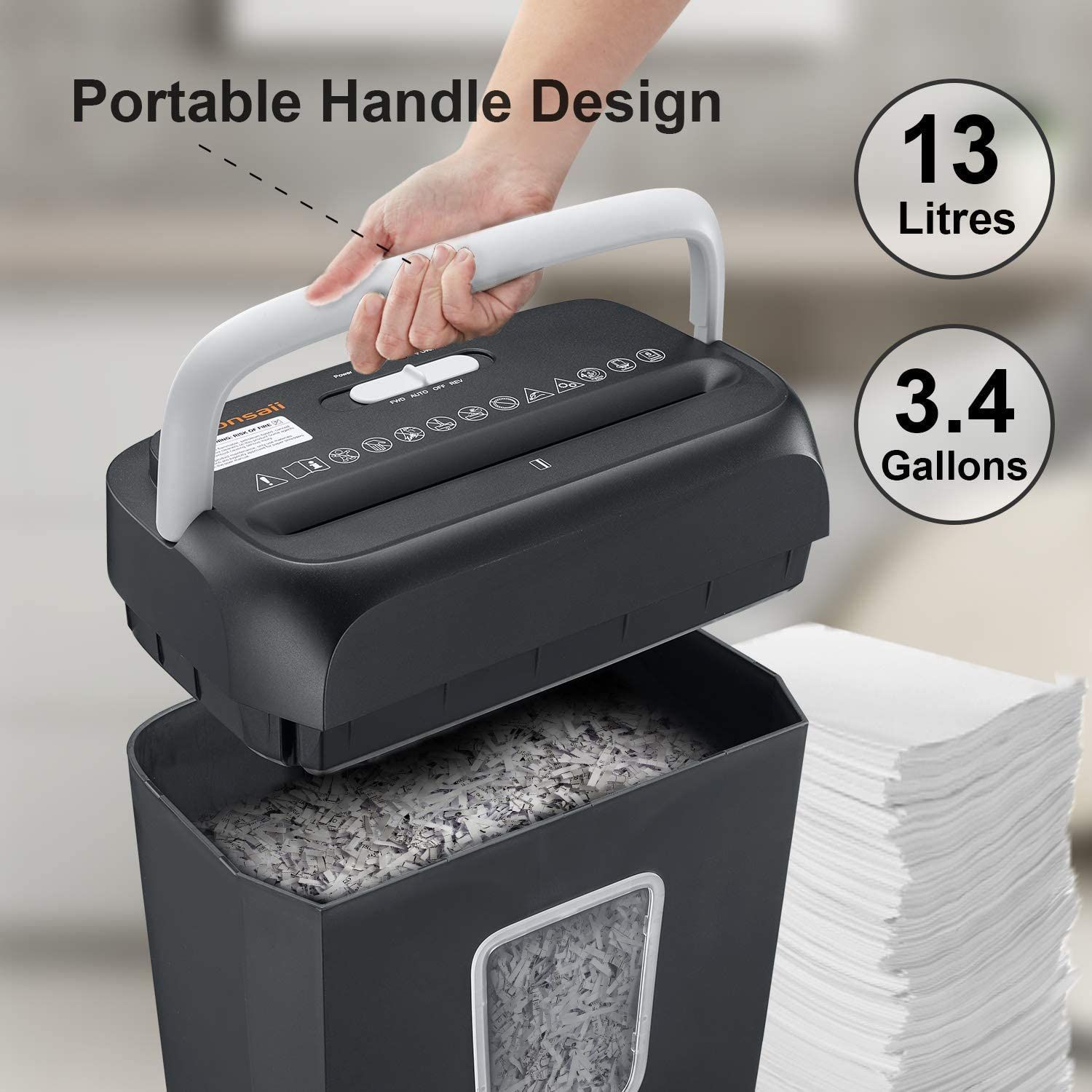 Bonsaii 6 Sheet Cross Cut Paper Shredder