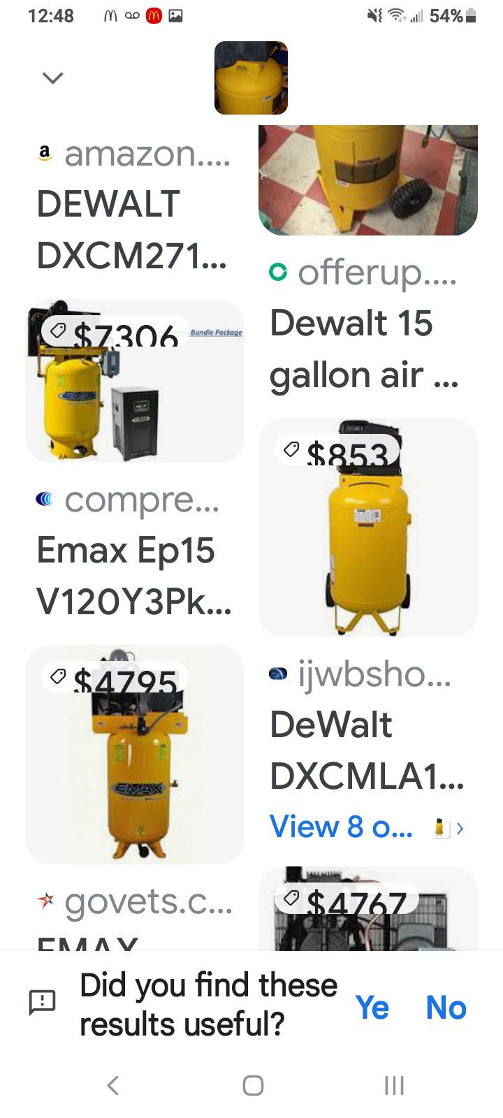 Dewalt Air Compressor 
