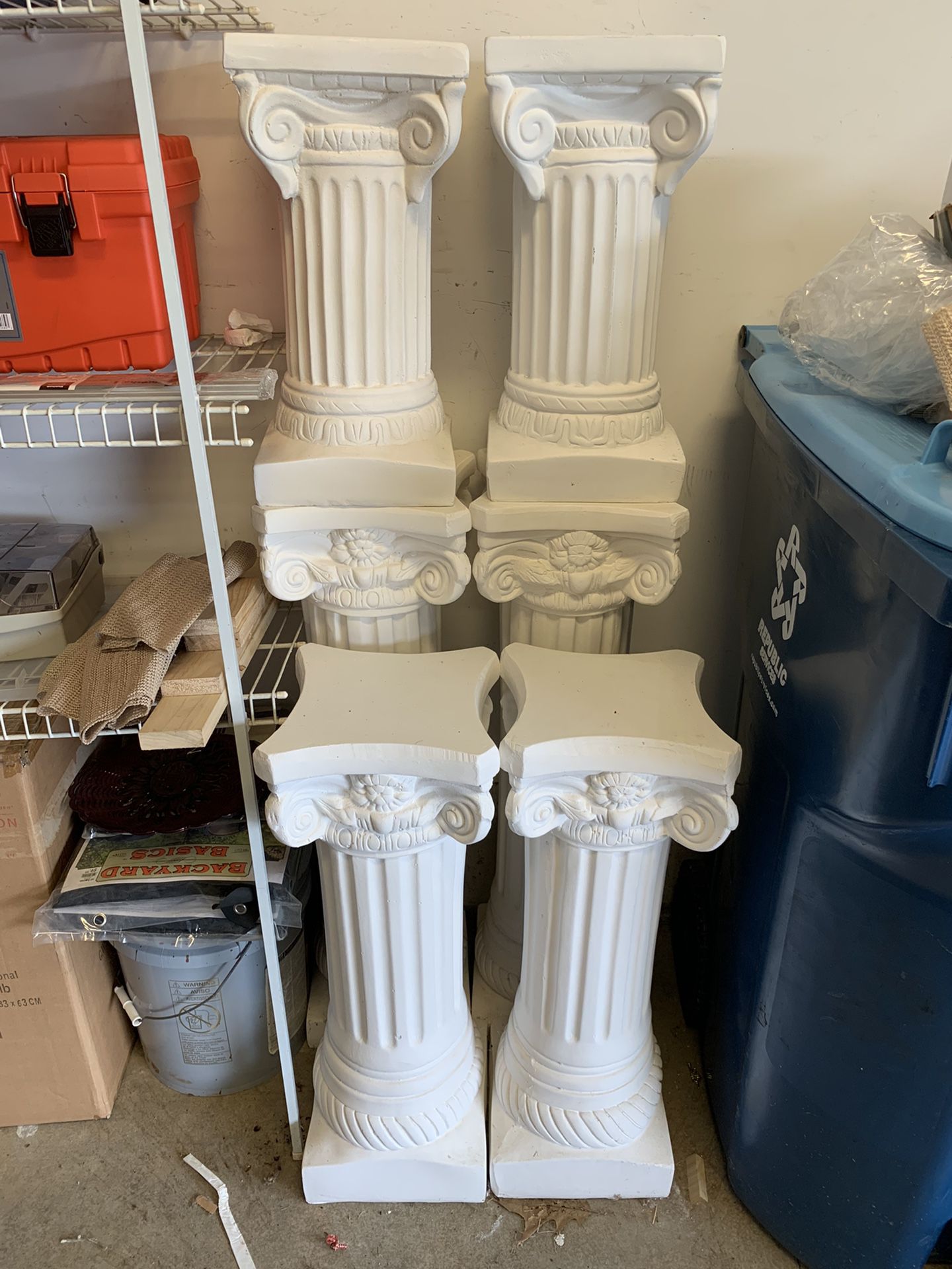 White Grecian Pedestals