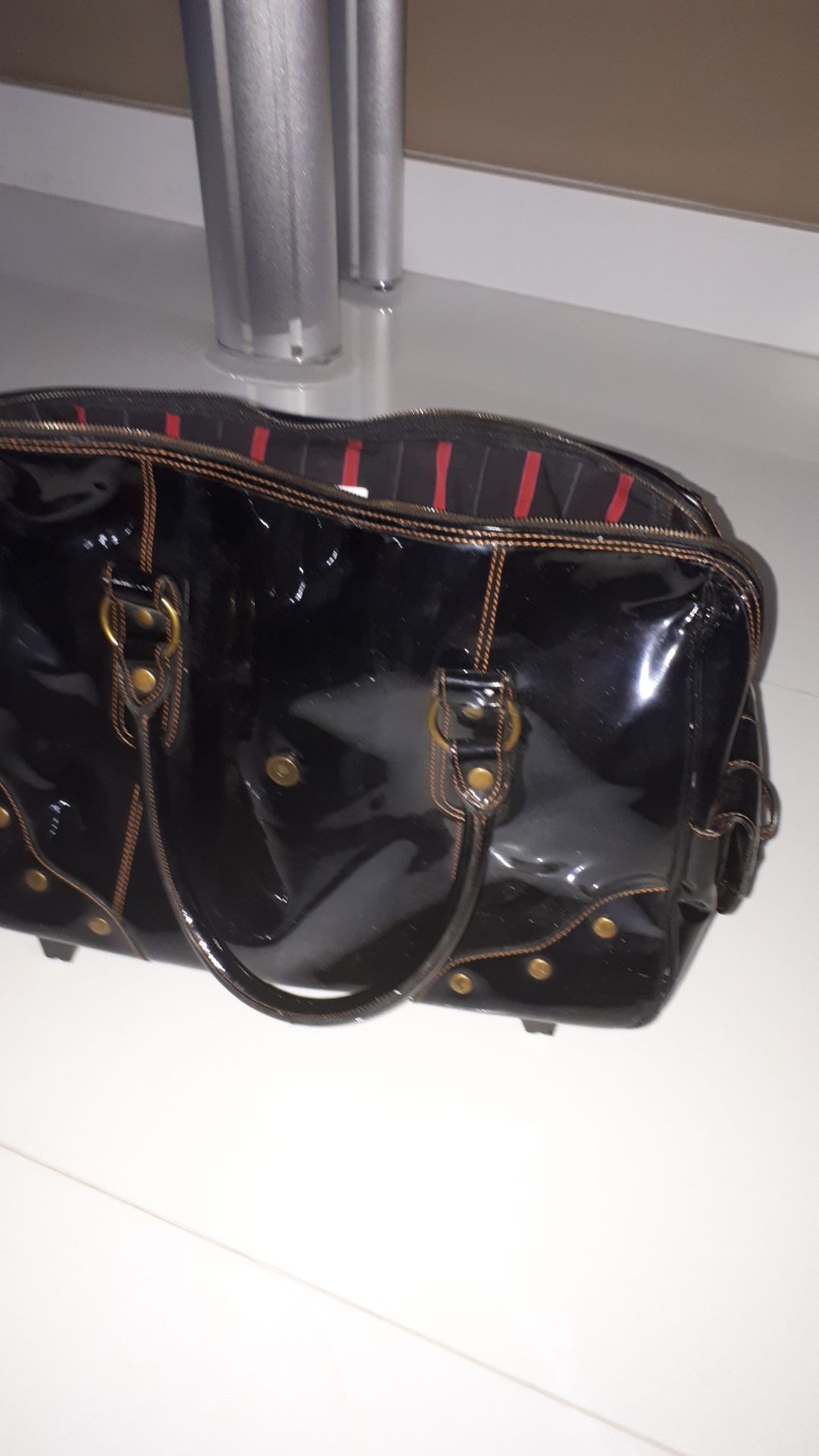 GJ Gillian Julius Eco Leather Rolling Bag