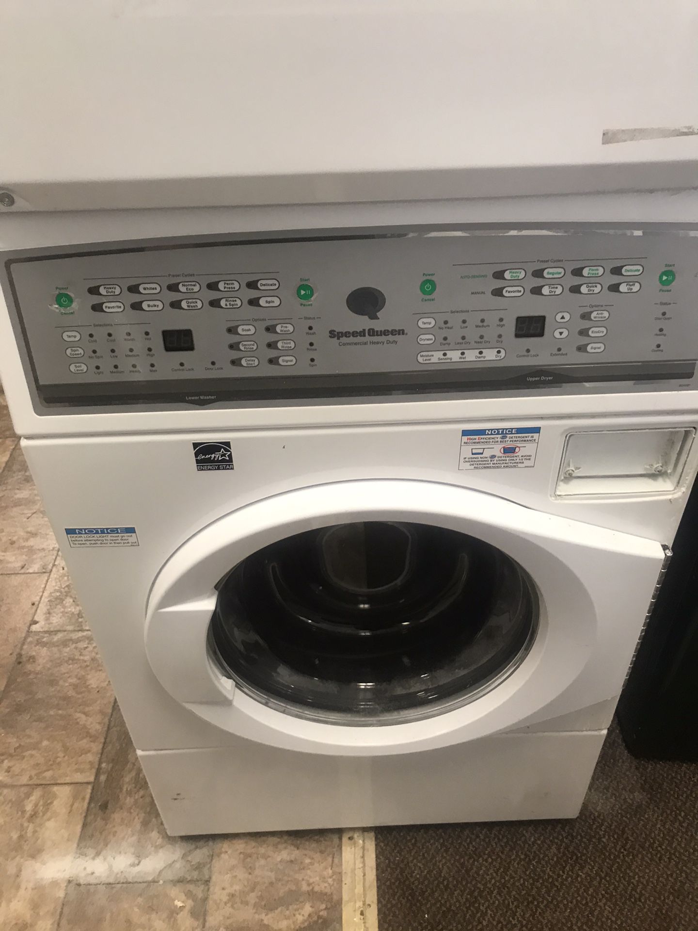 Speed Queen Commercial Heavy Duty Stack Washer And Dryer