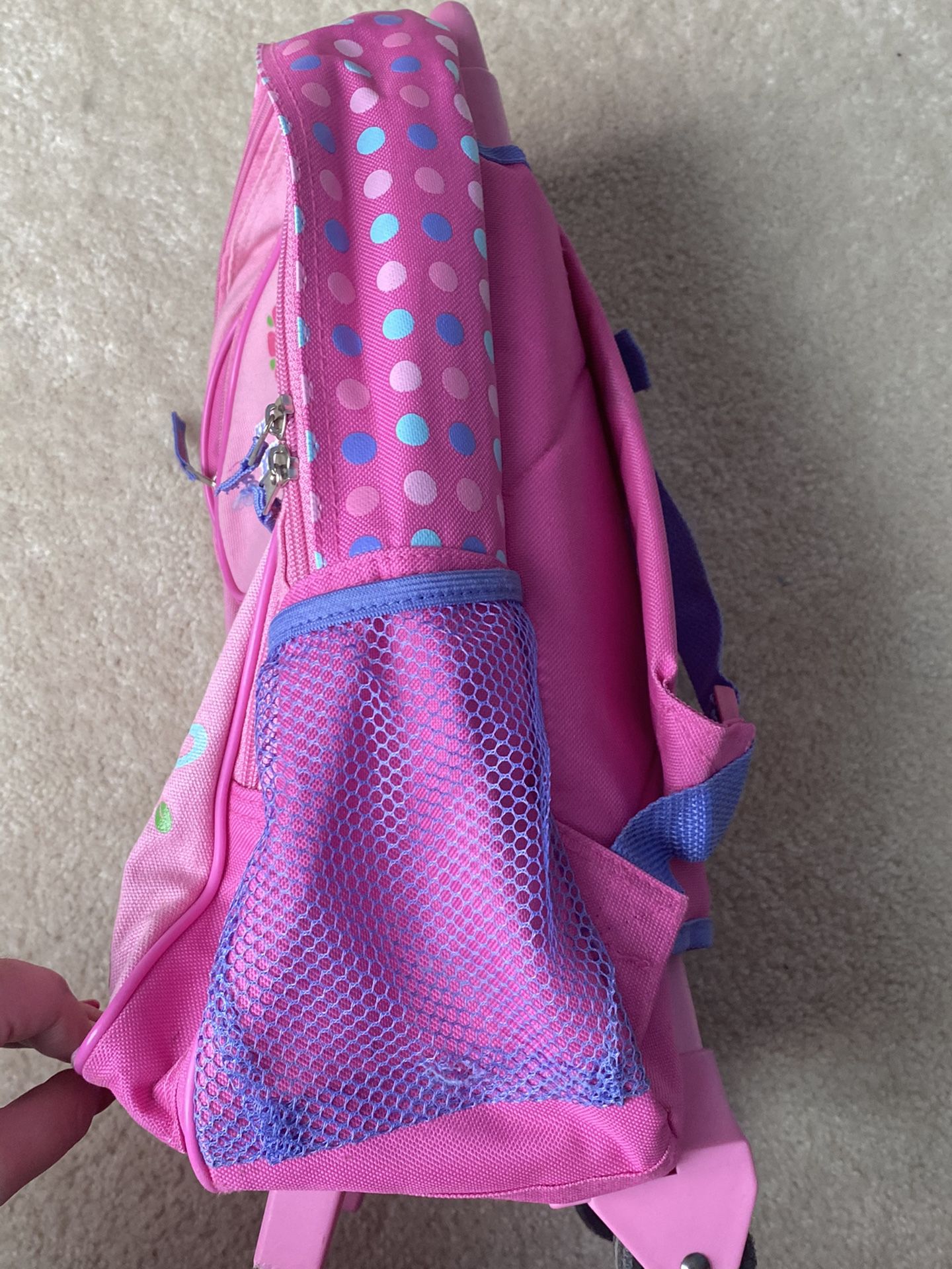 Pink And Purple Hello Kitty Rolling Backpack 