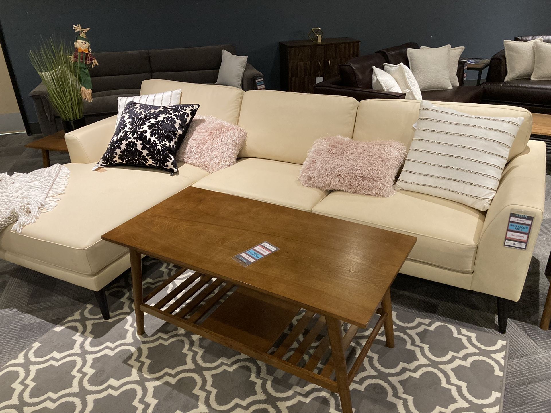 NEW Gorgeous Leather L-Shaped Sectionals! 3 different colors $54 down with Zero interest financing😳