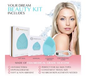 MINTSonic Facial & Body Brush Cleansing System - Anti Aging Skin Care Face Massager - Exfoliating Microdermabrasion Pore Minimizer to Smooth Skin Help Thumbnail