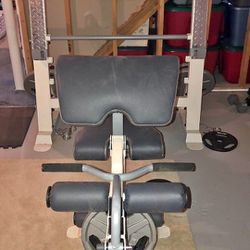 POWERHOUSE WEIGHT BENCH WITH 300 LB OLYMPIC WEIGHT SET ( LIKE NEW & DELIVERY AVAILABLE TODAY) Thumbnail