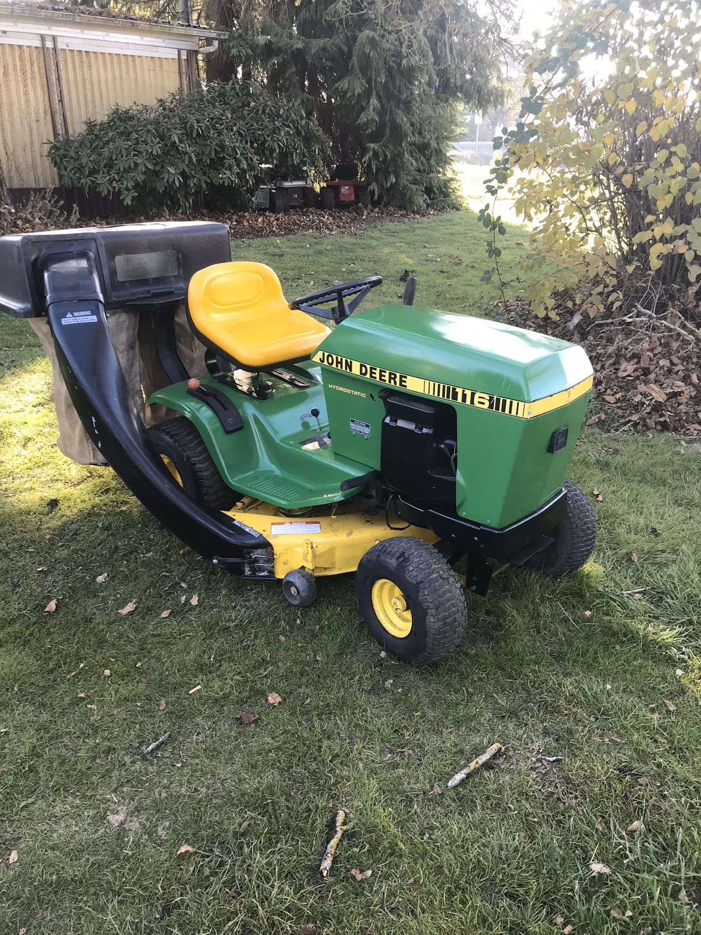 Restored John Deere 116 Riding Lawn Tractorlawn Mower With Bagger