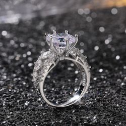 Beautiful Hollow Luxury CZ Silver Wedding/Promise Ring for Women, K787
 
   Thumbnail