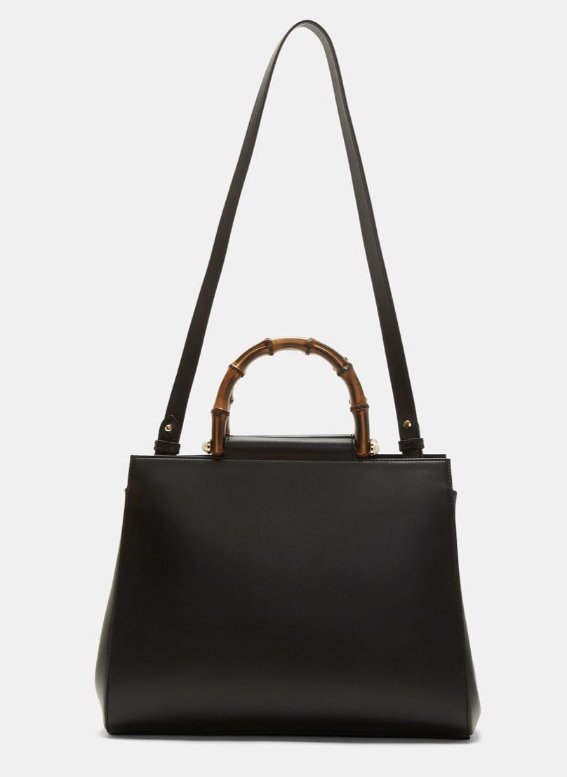 Brand New Gucci Nymphaea Medium Top Handle Bag In Black