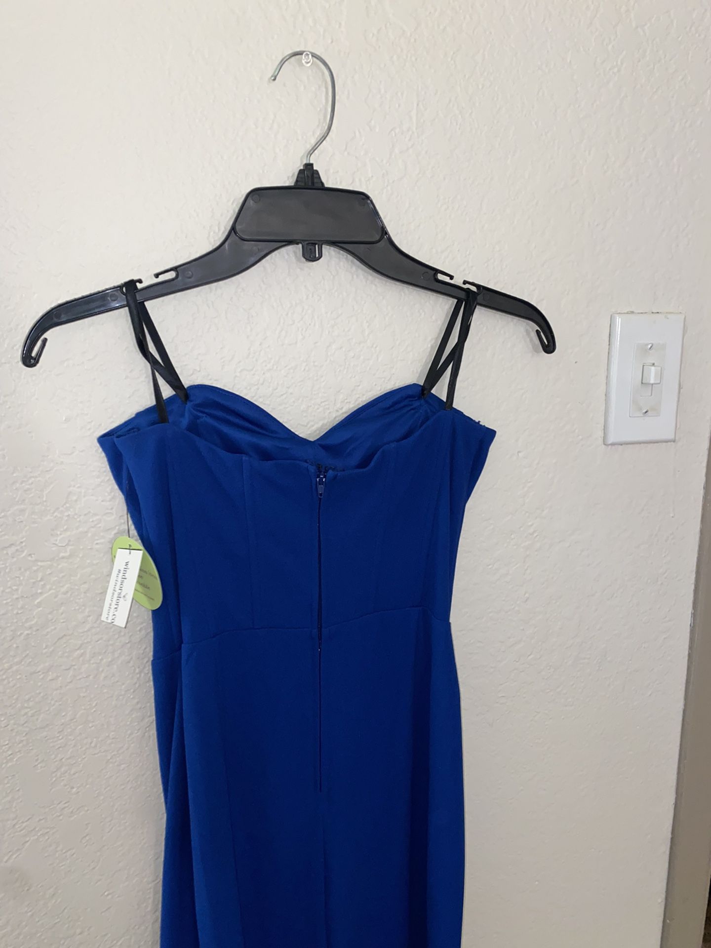 smallroyal blue floor length mermaid strapless sweetheart neckline prom formal wedding quince dress