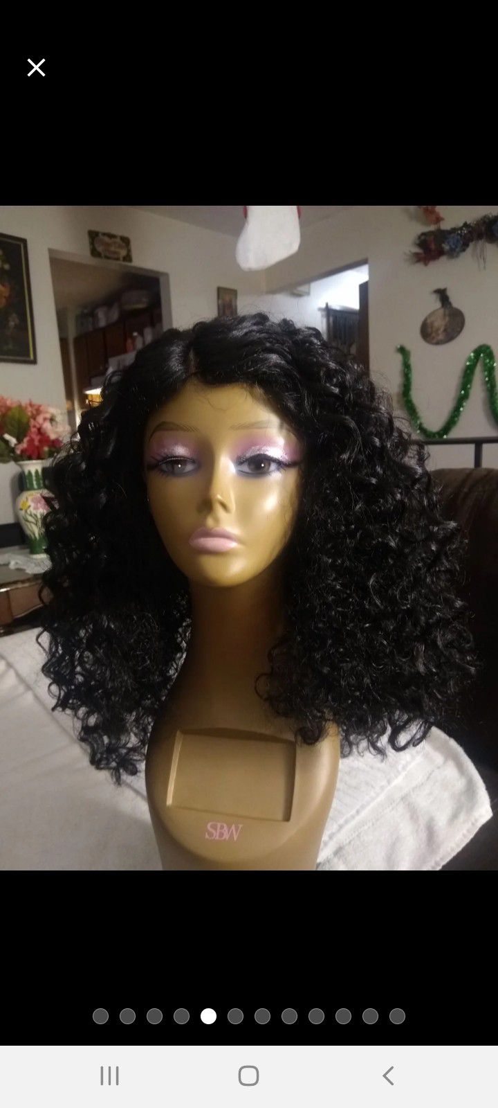 Human Hair Blend Lace Front Wig 