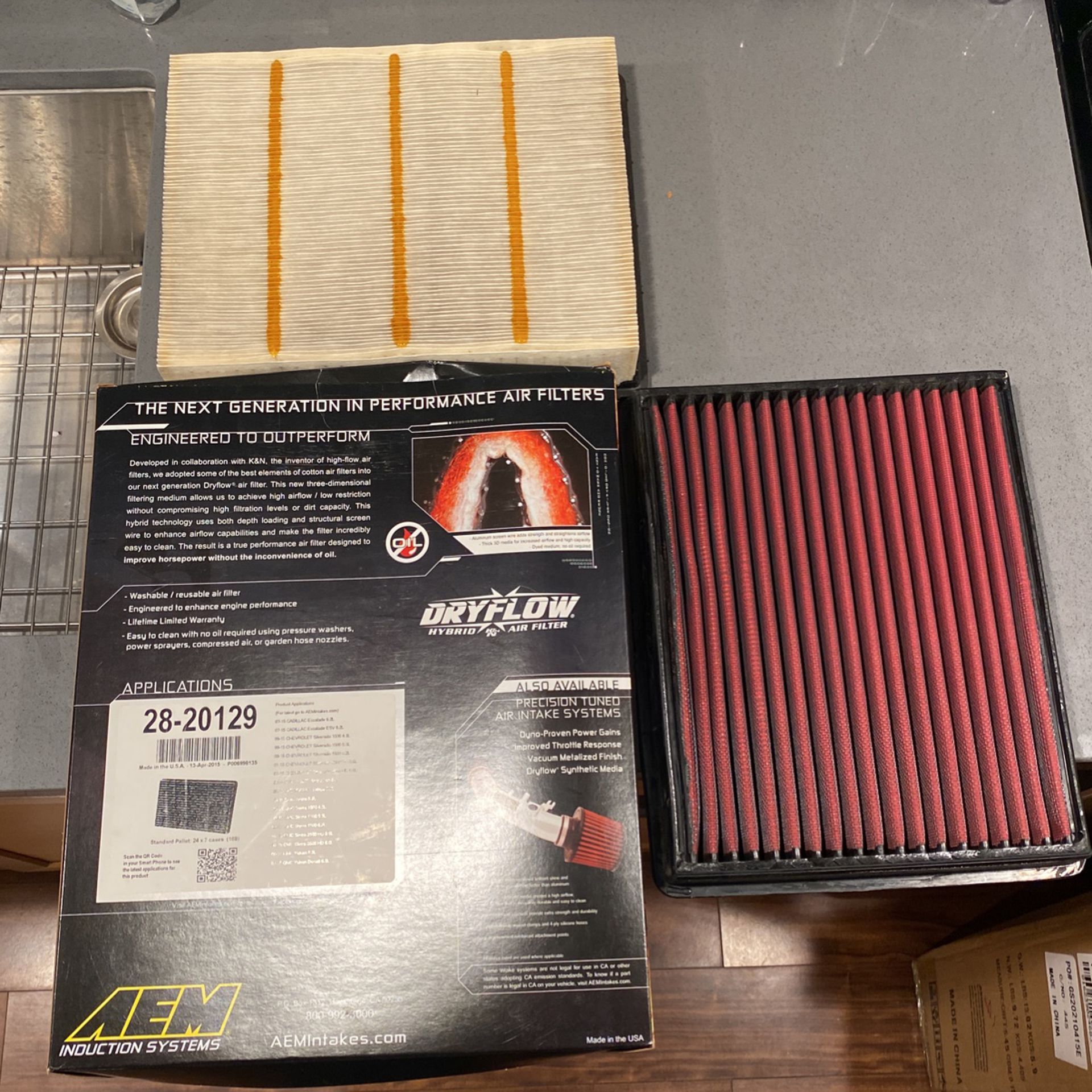 AEM Induction DryFlow Replacement Air Filter 1(contact info removed) GM 1500/2500HD/3500 Pickup