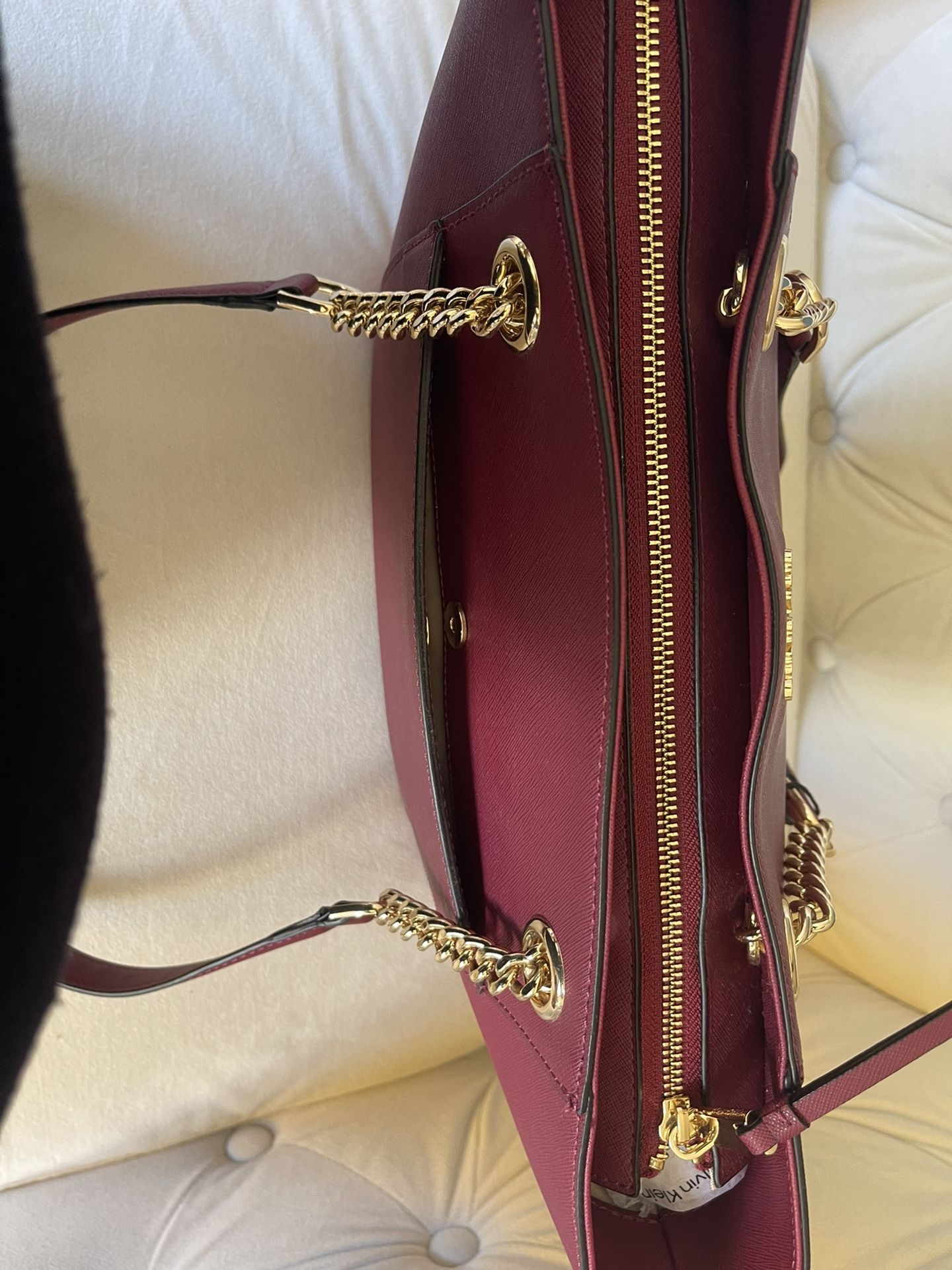 Calvin Klein Handbag Purse Gold Chain Accents