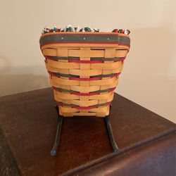 Longaberger Sleigh Basket and Wrought Iron Thumbnail