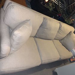 White Couch Very Good Condition Thumbnail