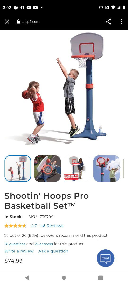 **Shooting Hoops Pro Basketball Set (Kids)