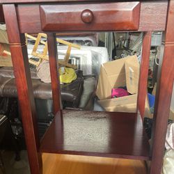 Cherry End Table With Drawer Thumbnail