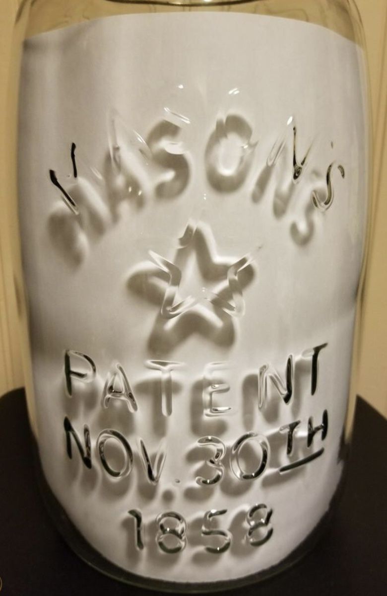 Vintage Rare Mason Jar Eagle Star Patent Nov 30 1858