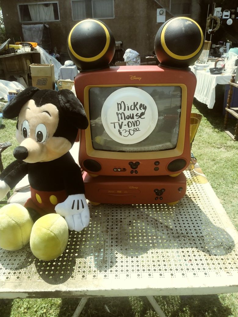 Mickey Mouse Dvd Player Tv W Plussh Mixkey Mouse Toy For Sale In San Bernardino Ca Offerup