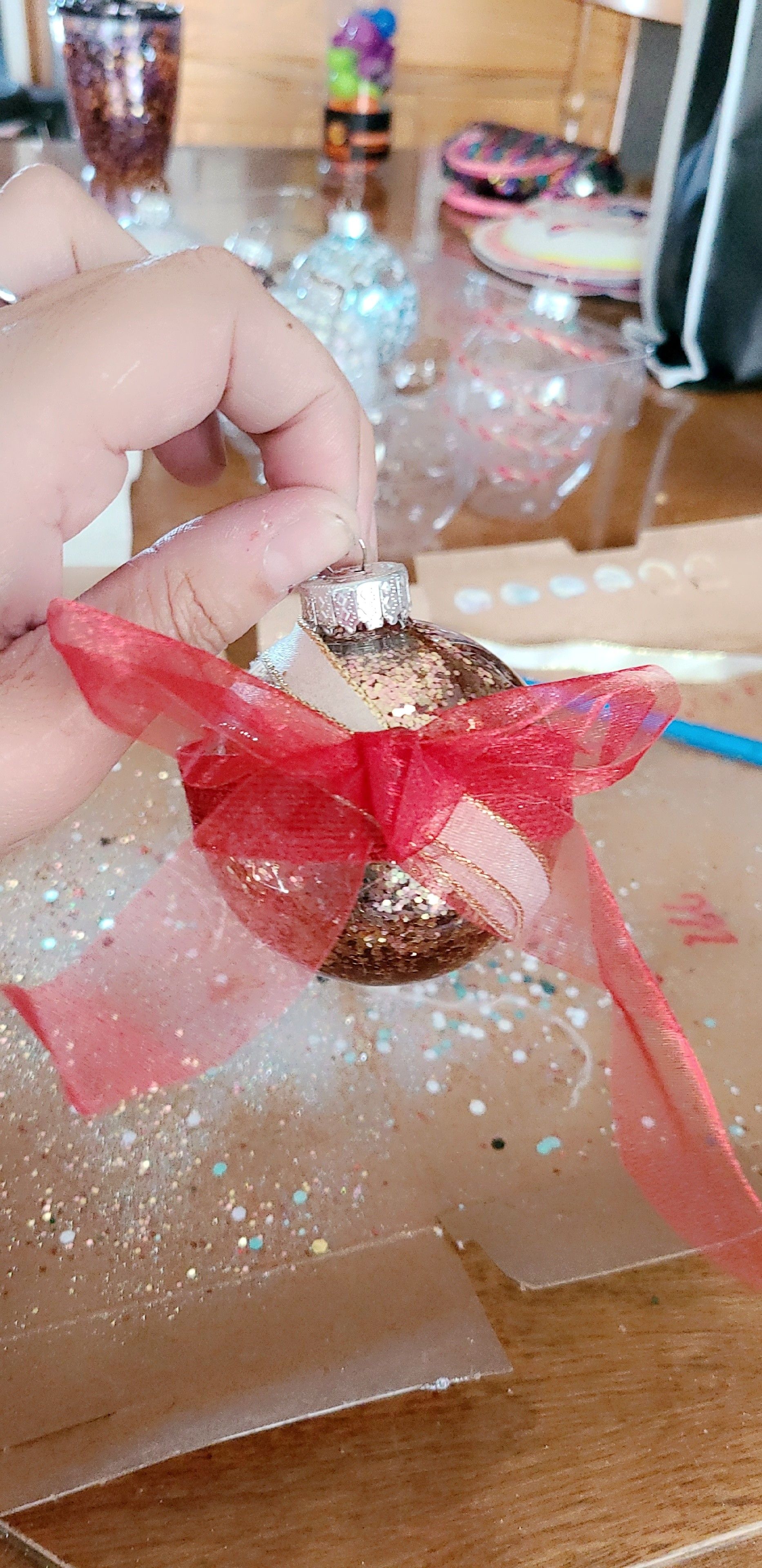 Hand made glass ornaments