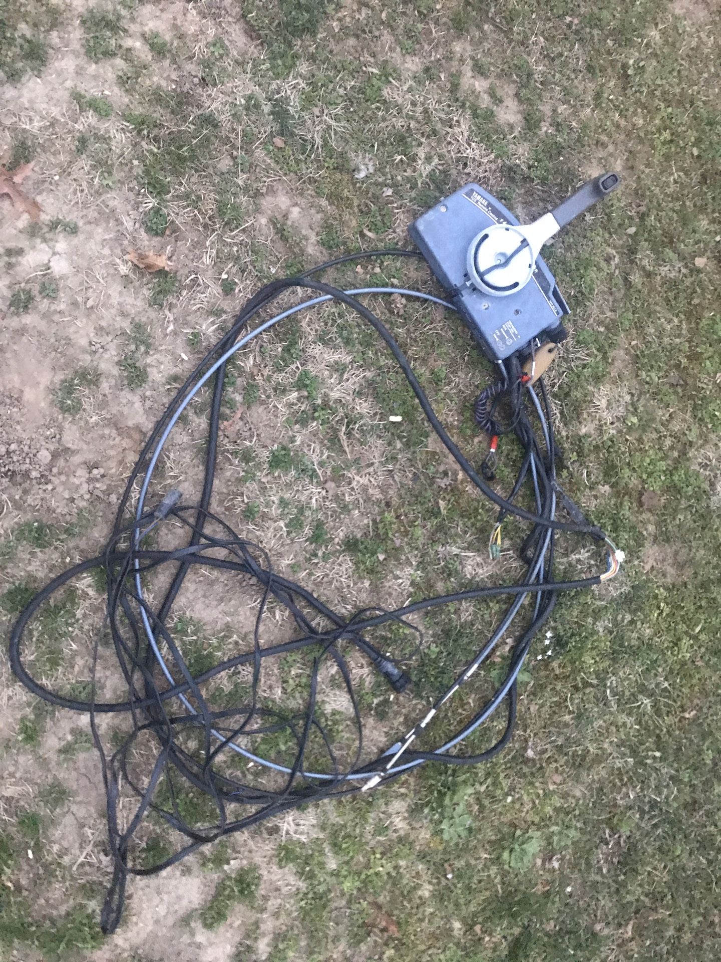 Yamaha outboard boat control and cables for outboard engine