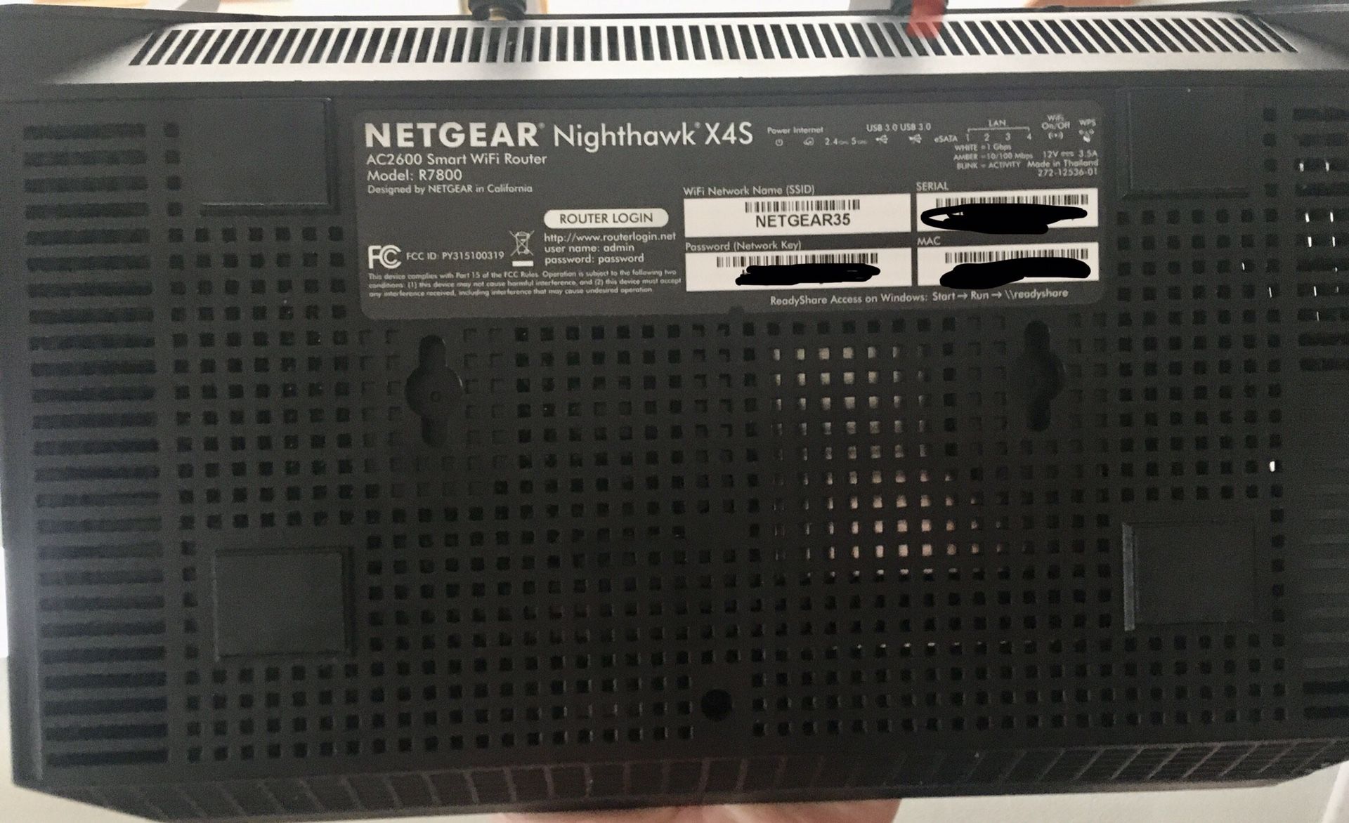 Netgear Nighthawk X4S Wireless WiFi Router R7800