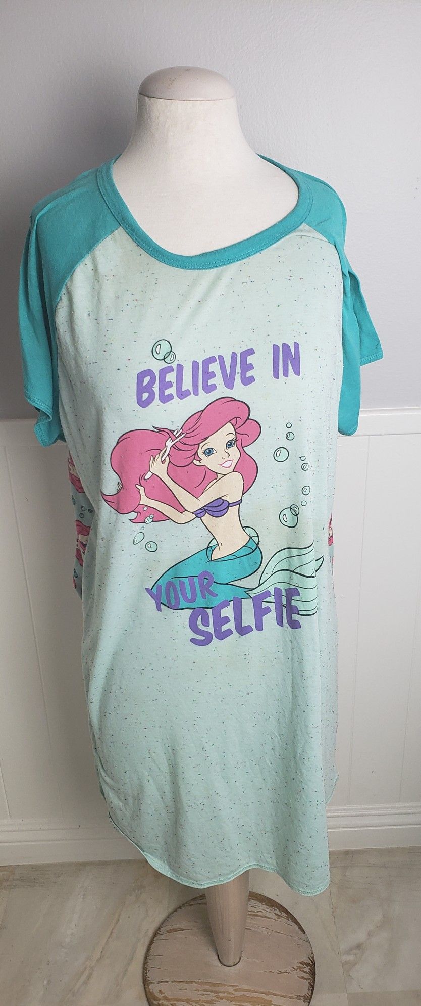 Disney Little Mermaid Women Sleepwear Dress Size 2XL