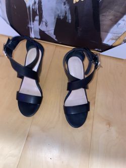 BCBG Generation Black Wedges With Silver Studs At The Bottom  Thumbnail
