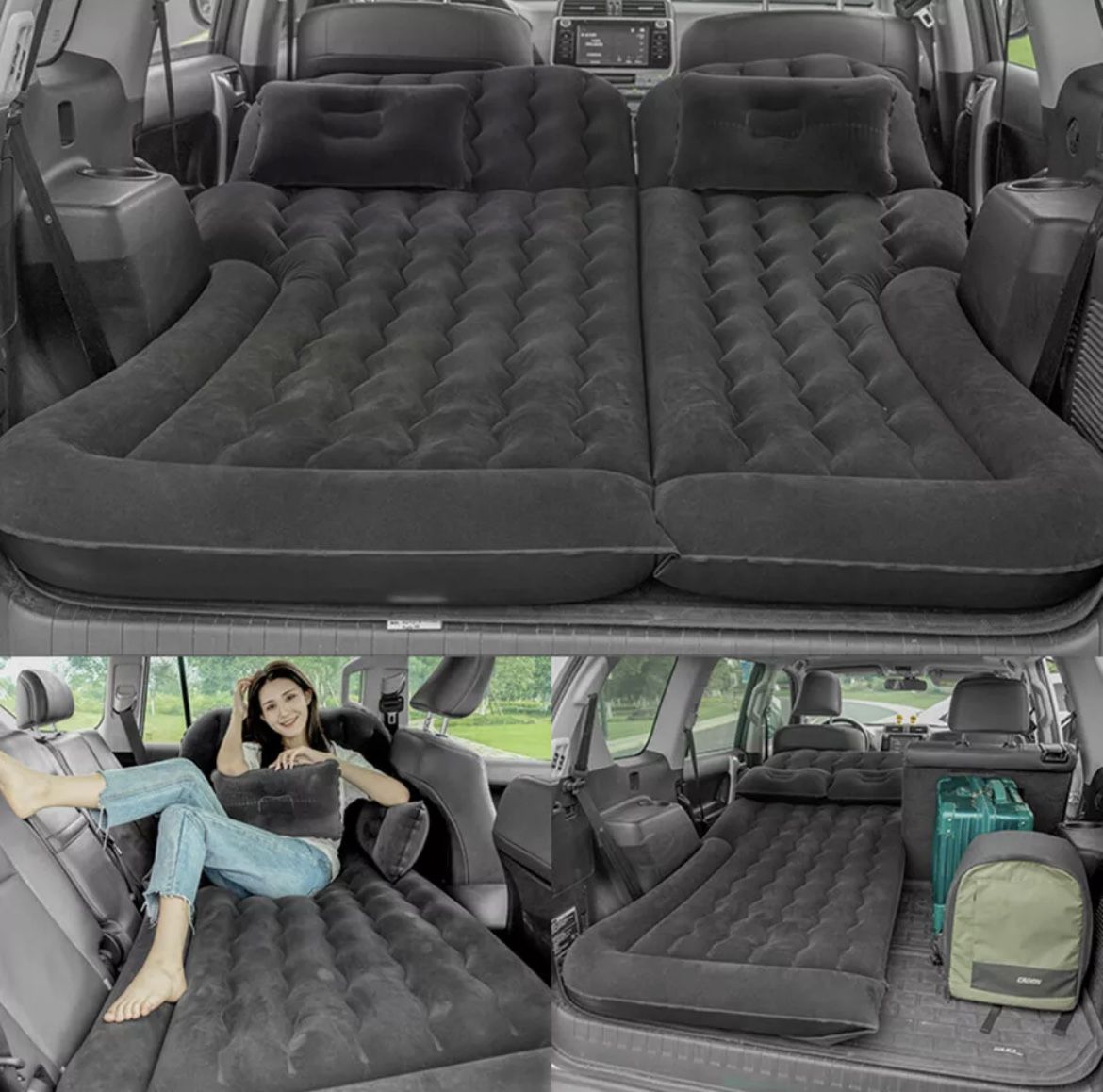 SUV Air Mattress Camping Bed Cushion Pillow - Inflatable W/Pump Toyota RAV4