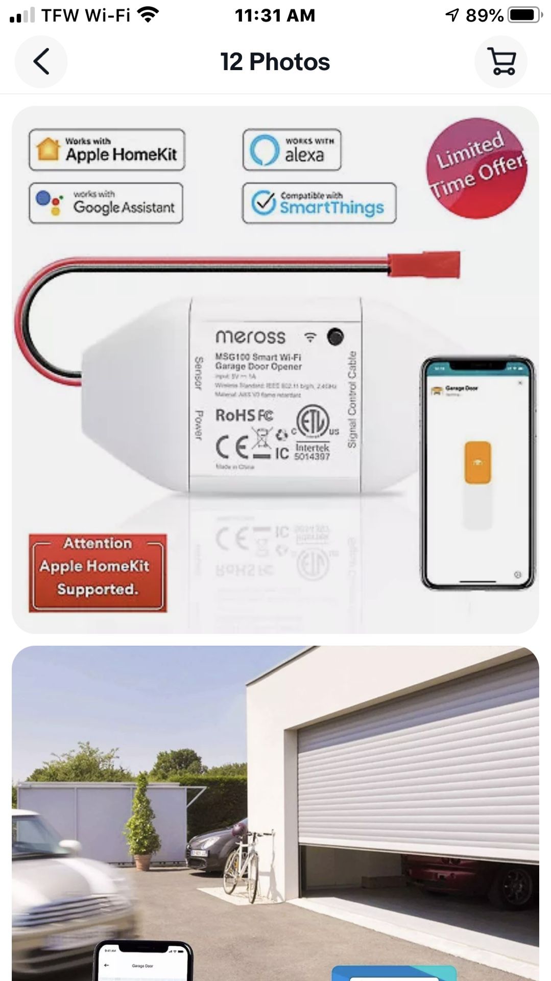 Smart Wi Fi Garage Door Opener