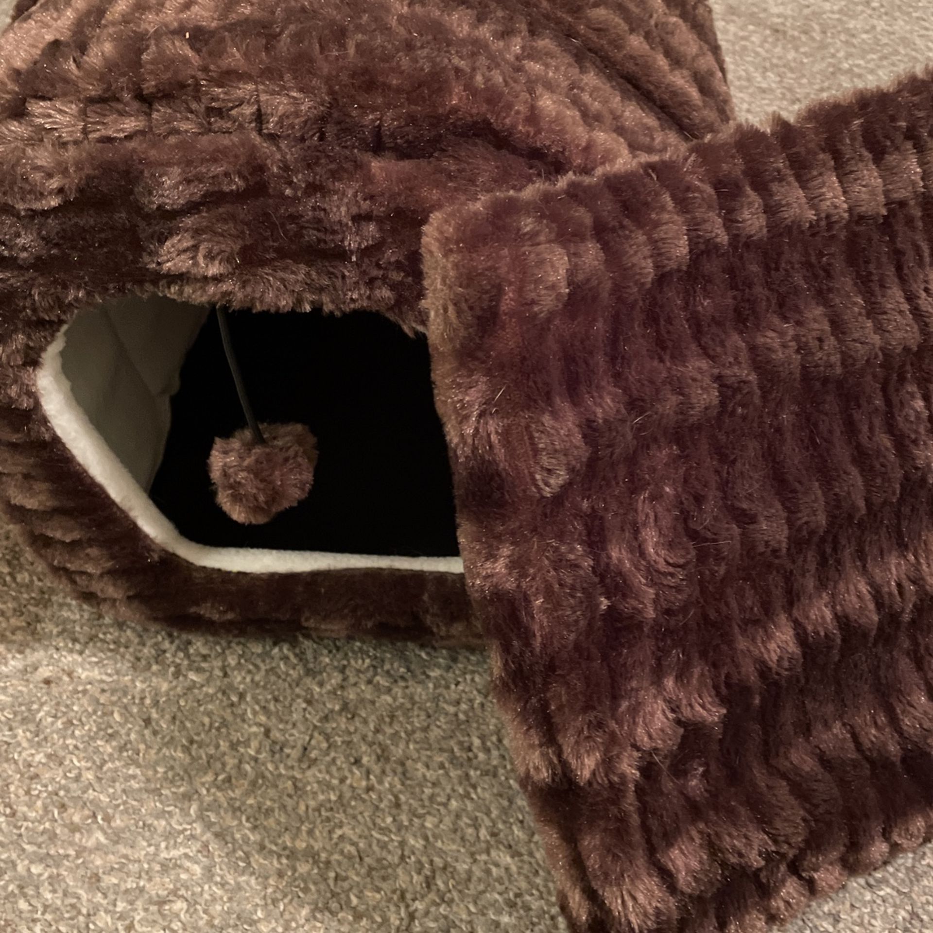Brown Covered Cat Bed