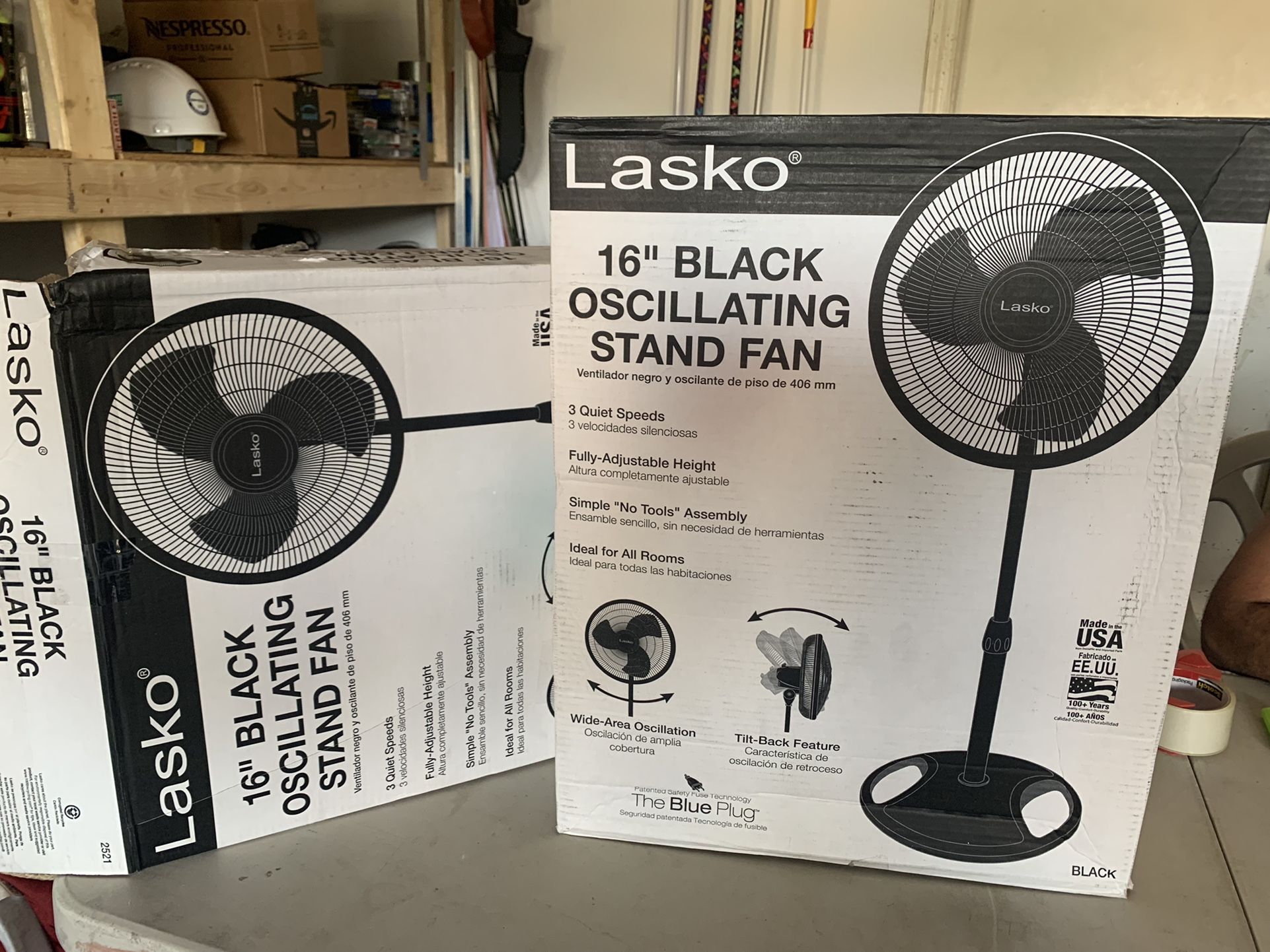 Lasko 2520 Oscillating Stand Fan 16’white or black