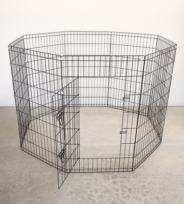 (NEW) $55 Foldable 42” Tall x 24” Wide x 8-Panel Pet Playpen Dog Crate Metal Fence Exercise Cage Play Pen